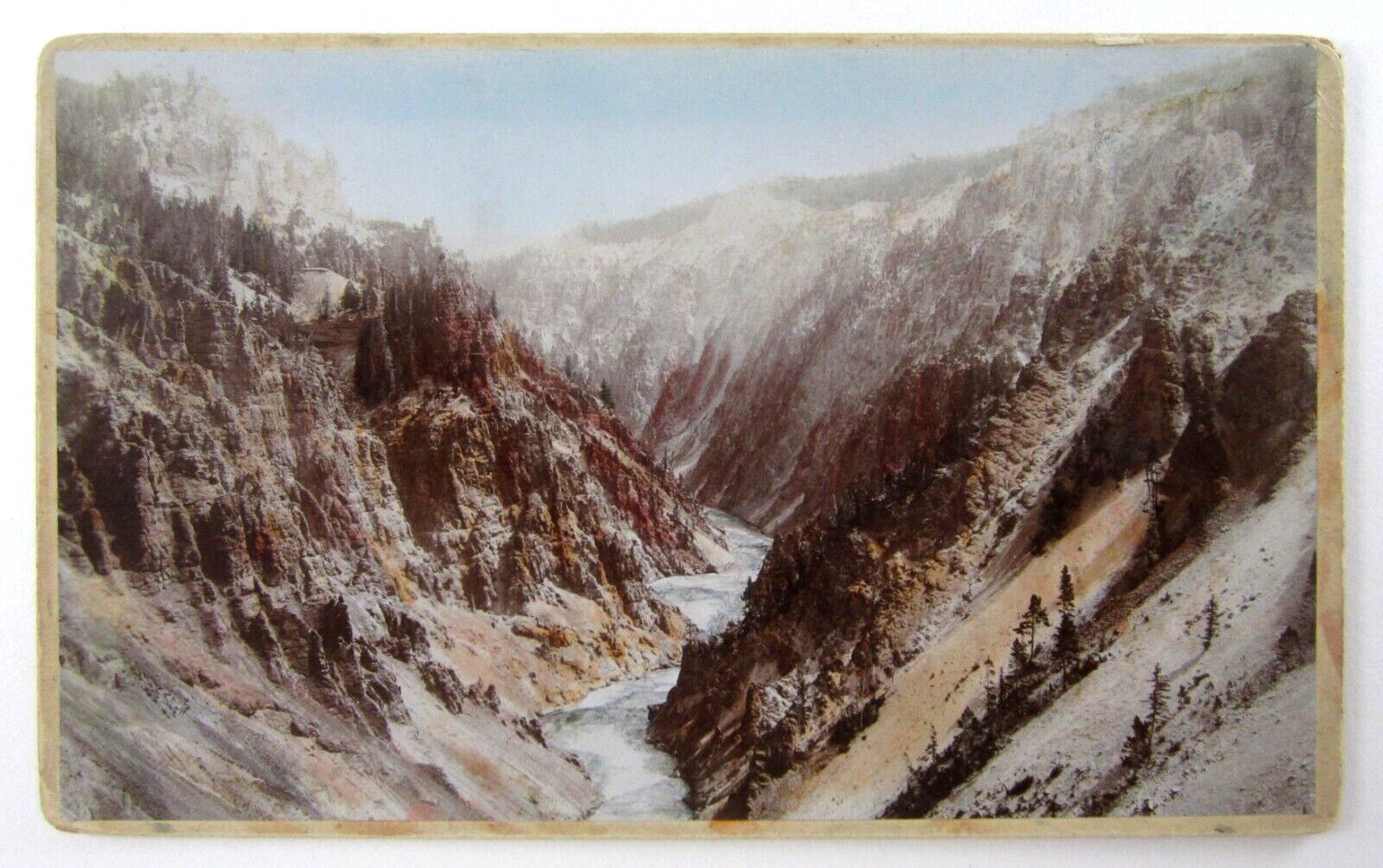 Yellowstone National Park Cabinet Photo Frank Jay Haynes Hand Colored 1880-1900s