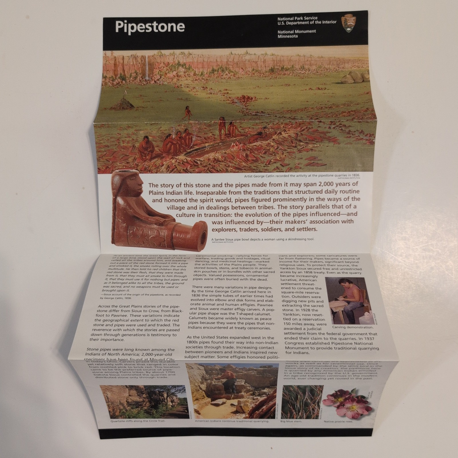 Pipestone Minn National Park Service NPS Unigrid Brochure GPO 2006 Reprint 2006
