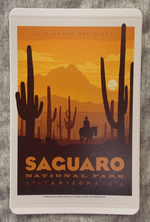 Saguaro National Park Rectangular Vinyl Sticker New
