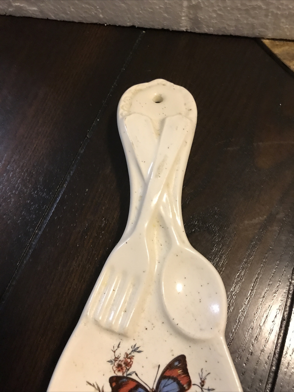 Vintage Yellowstone Park Souvenir Ceramic Spoon Rest 8-1/2 in