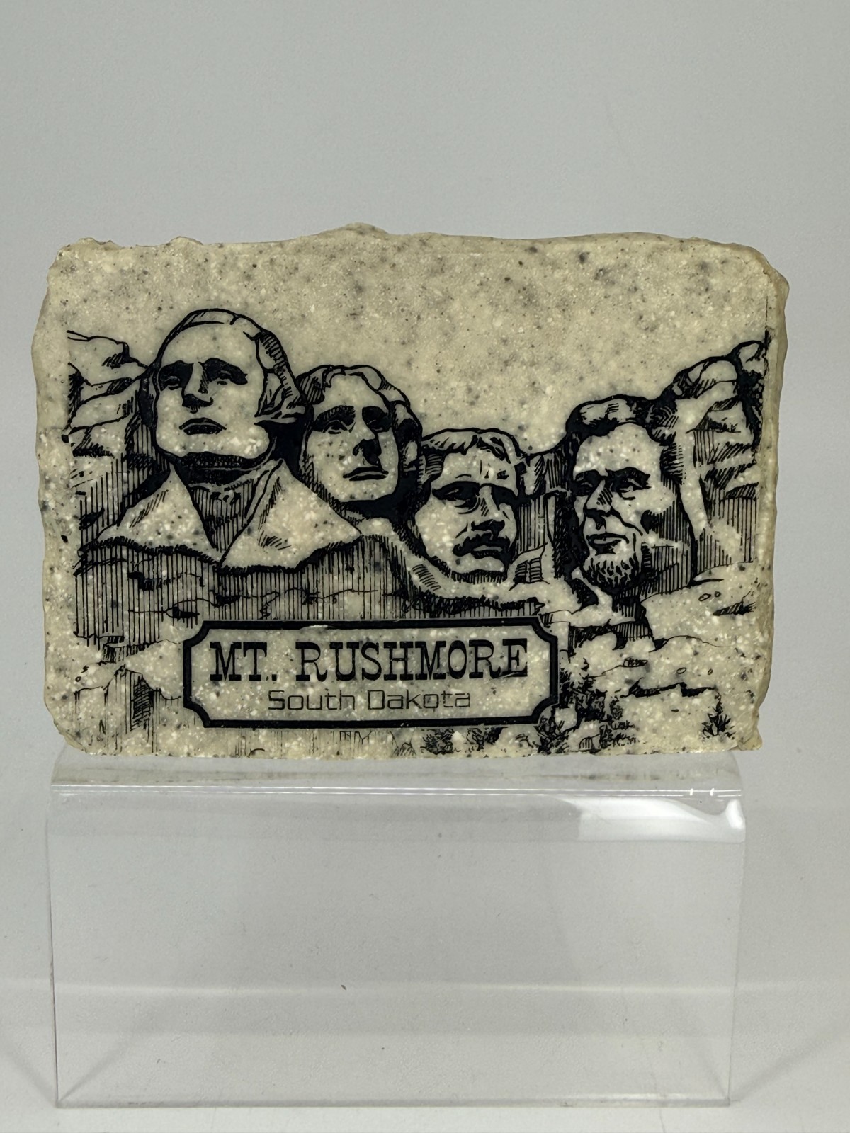 Mt. Rushmore National Memorial Park Granite Stone South Dakota Paperweight EUC