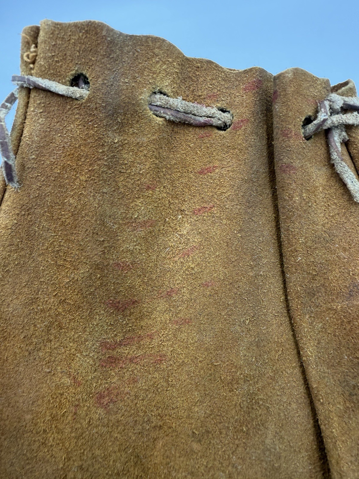 Marble Bag Vintage 1950s Yellowstone Park Suede Leather Souvenir Pouch