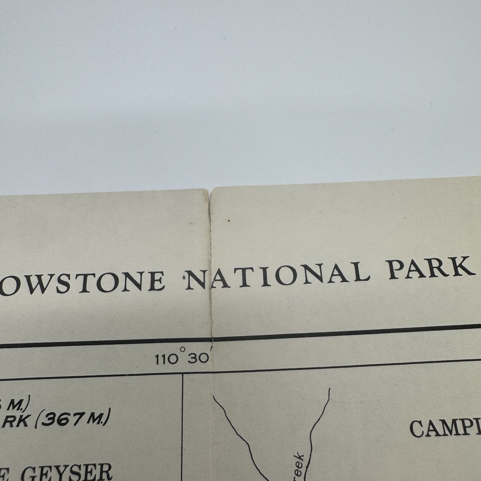Vintage 1956 Yellowstone National Park Fold Out Brochure Map