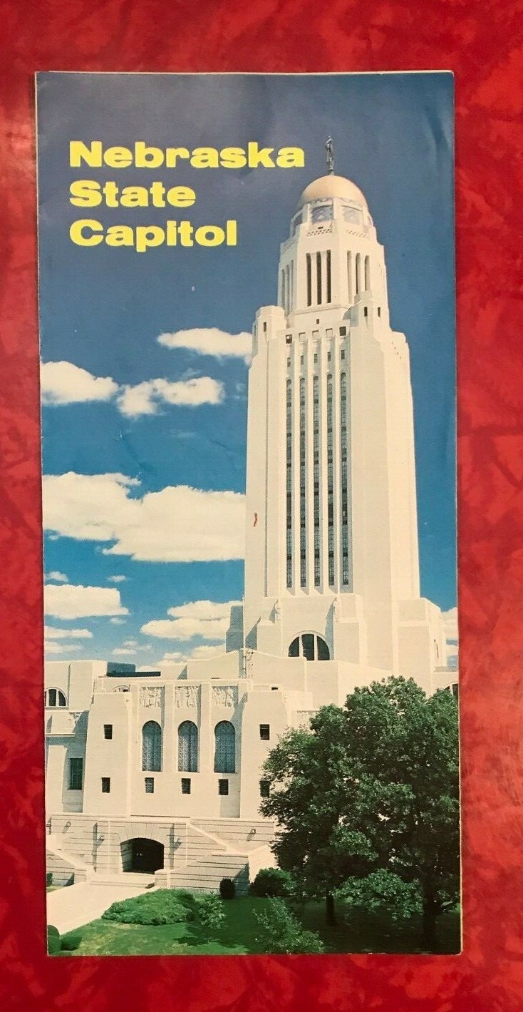 NEBRASKA STATE CAPITOL 6 page BROCHURE 1980s