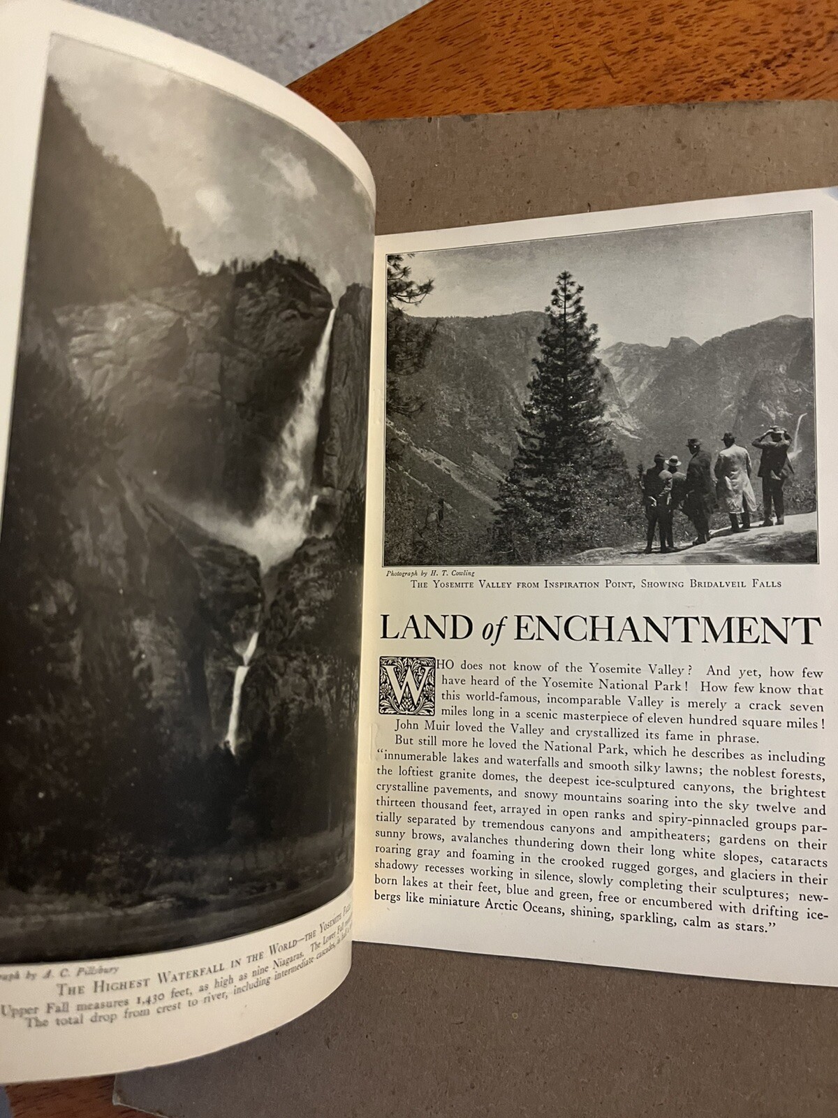 Vintage Yosemite National Park Photo Guide Paperback book