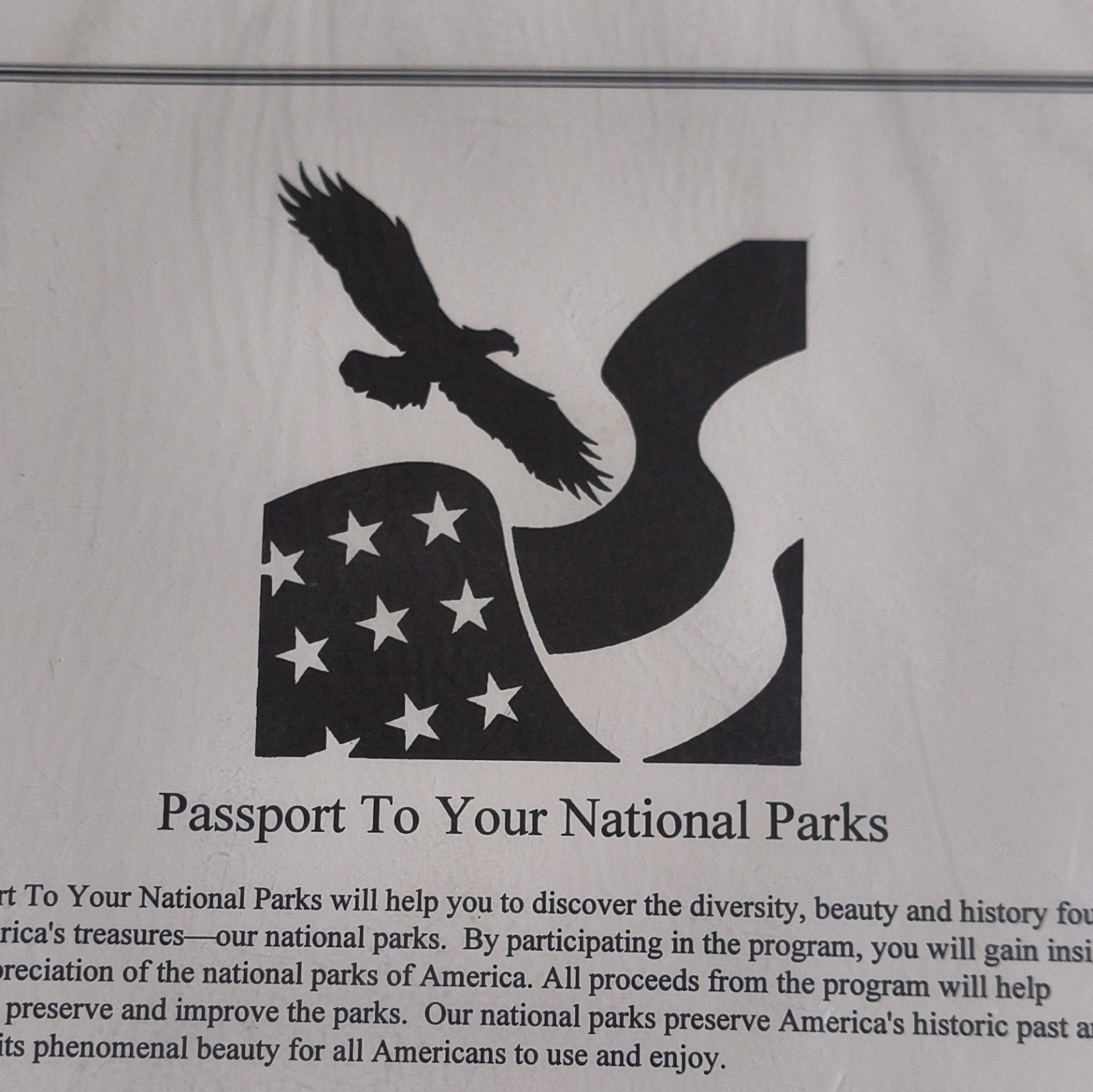 Passport To Your National Parks 1997 Stamp Series Souvenir/Collector Sheet