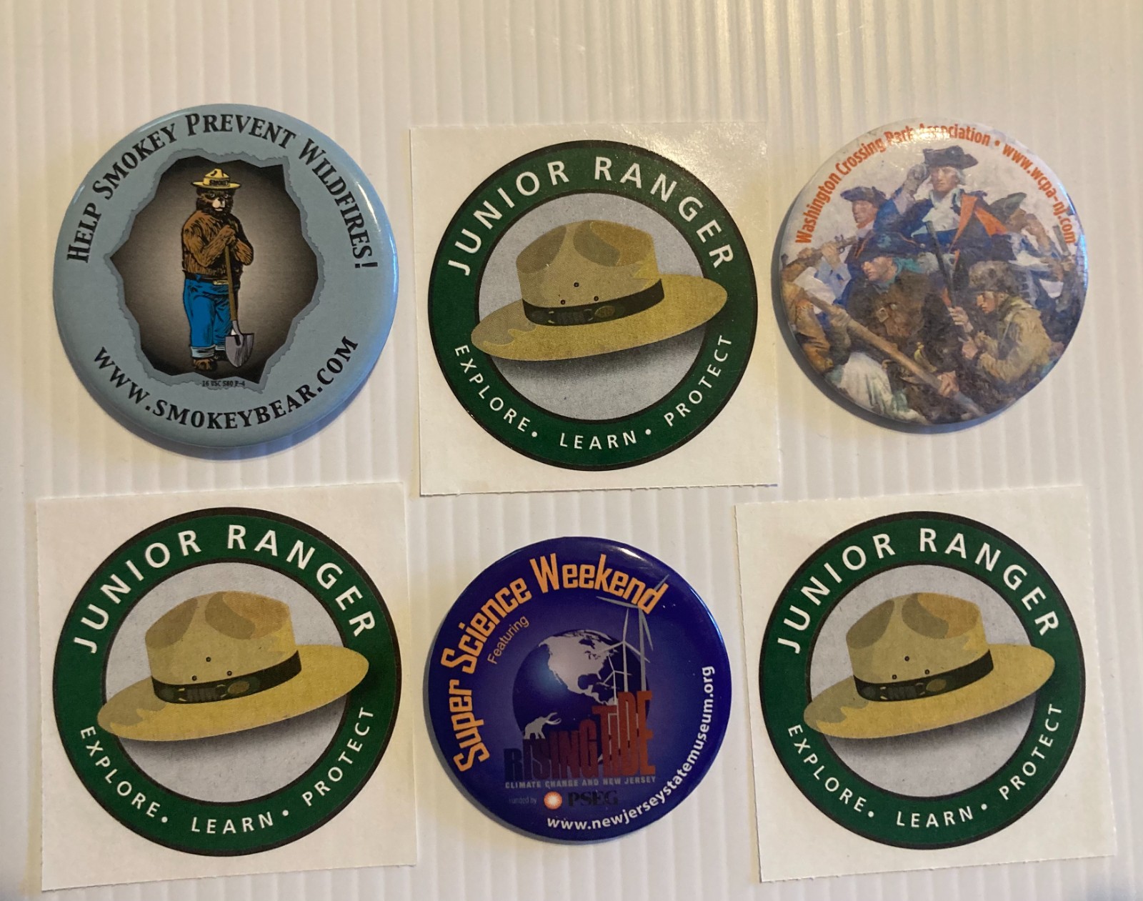Lot of 60+ Junior Ranger Badges Buttons Wood Resin 32 DIFFERENT + Dupes Stickers