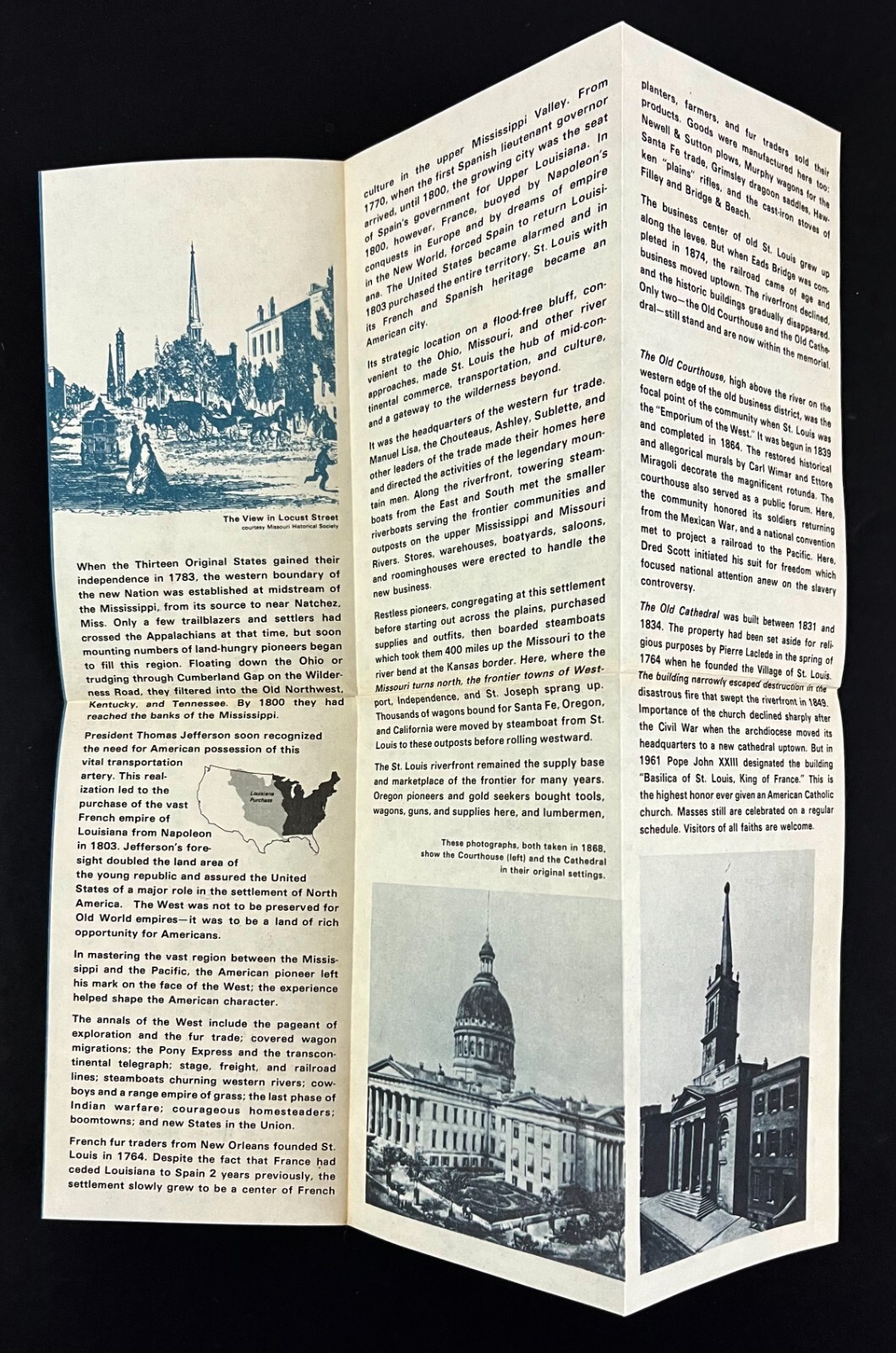 1976 St Louis MO Jefferson National Memorial Park Missouri Vtg Travel Brochure