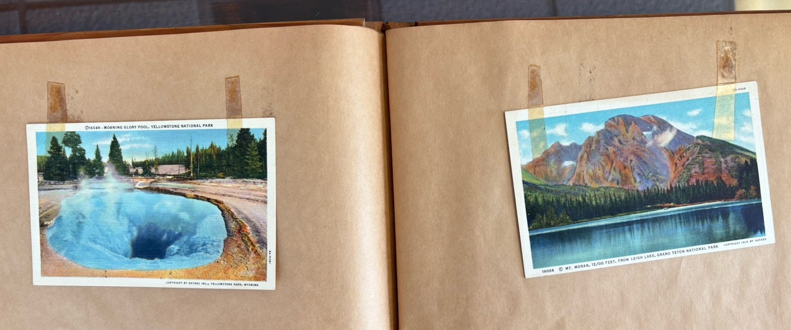 “My Western Trip” National Park 1940 Travel Journal with Postcards & Photos