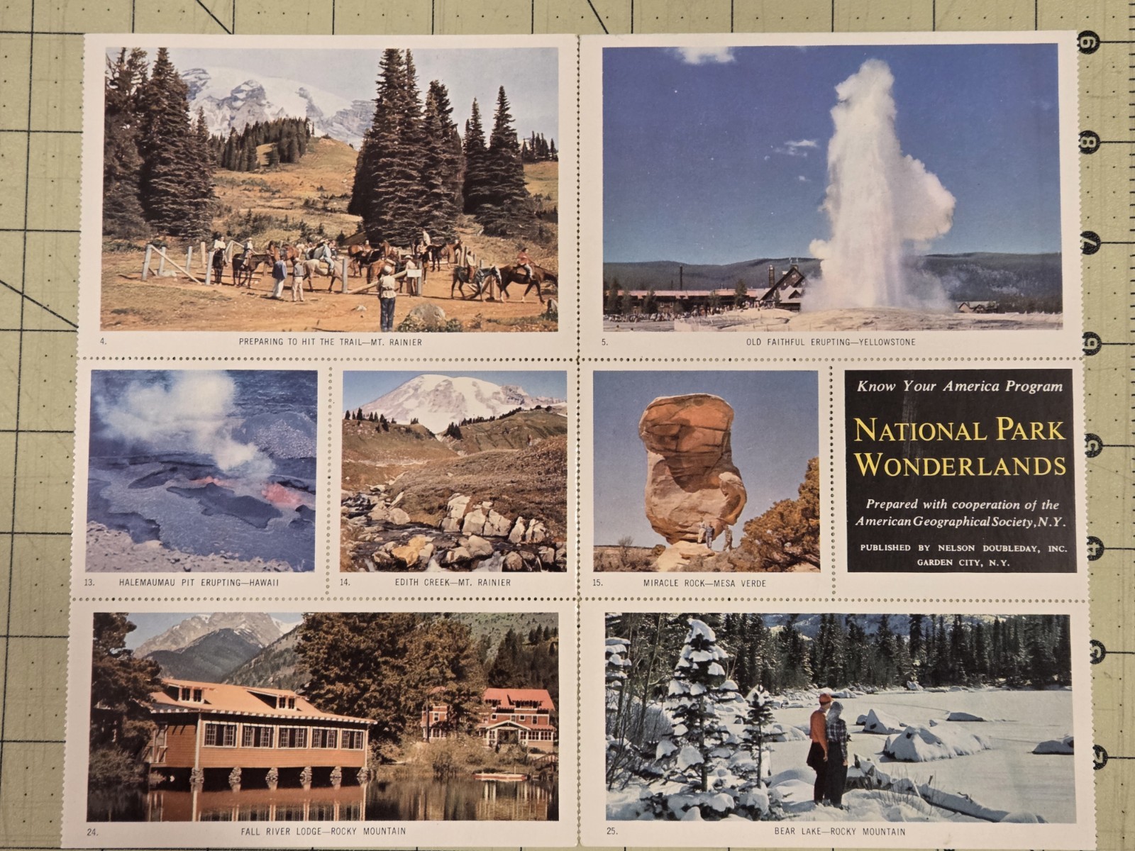 National Park Wonderlands 1957 64 Page Unused Sticker Booklet