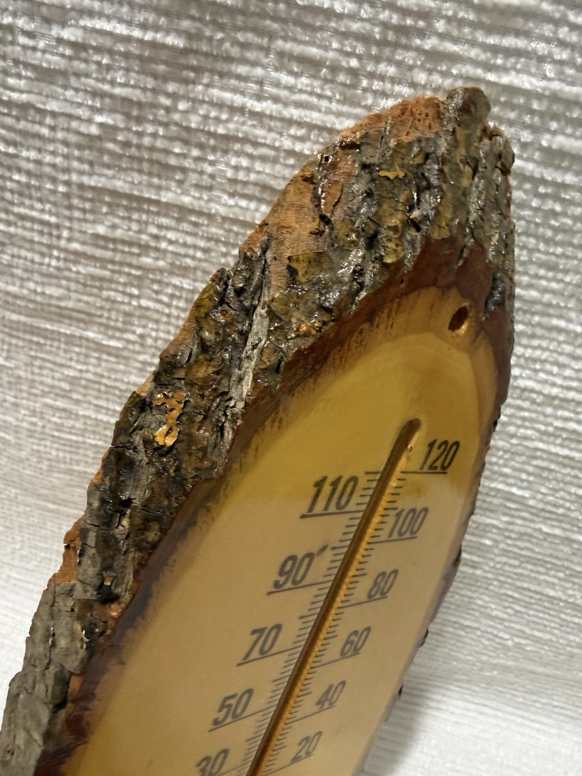Vtg. “GREAT SMOKY MOUNTAINS” 11.75” Collector Wood Slice Wall Thermometer
