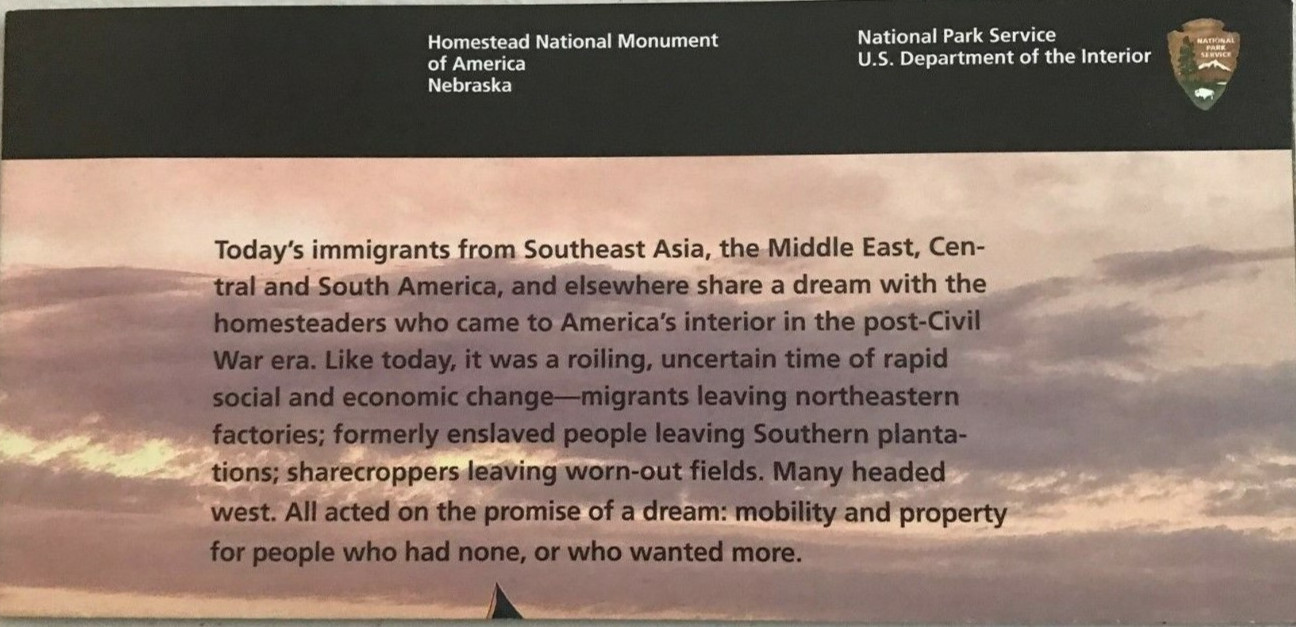 HOMESTEAD MONUMENT of AMERICA NATIONAL PARK SERVICE UNIGRID BROCHURE GPO 2024