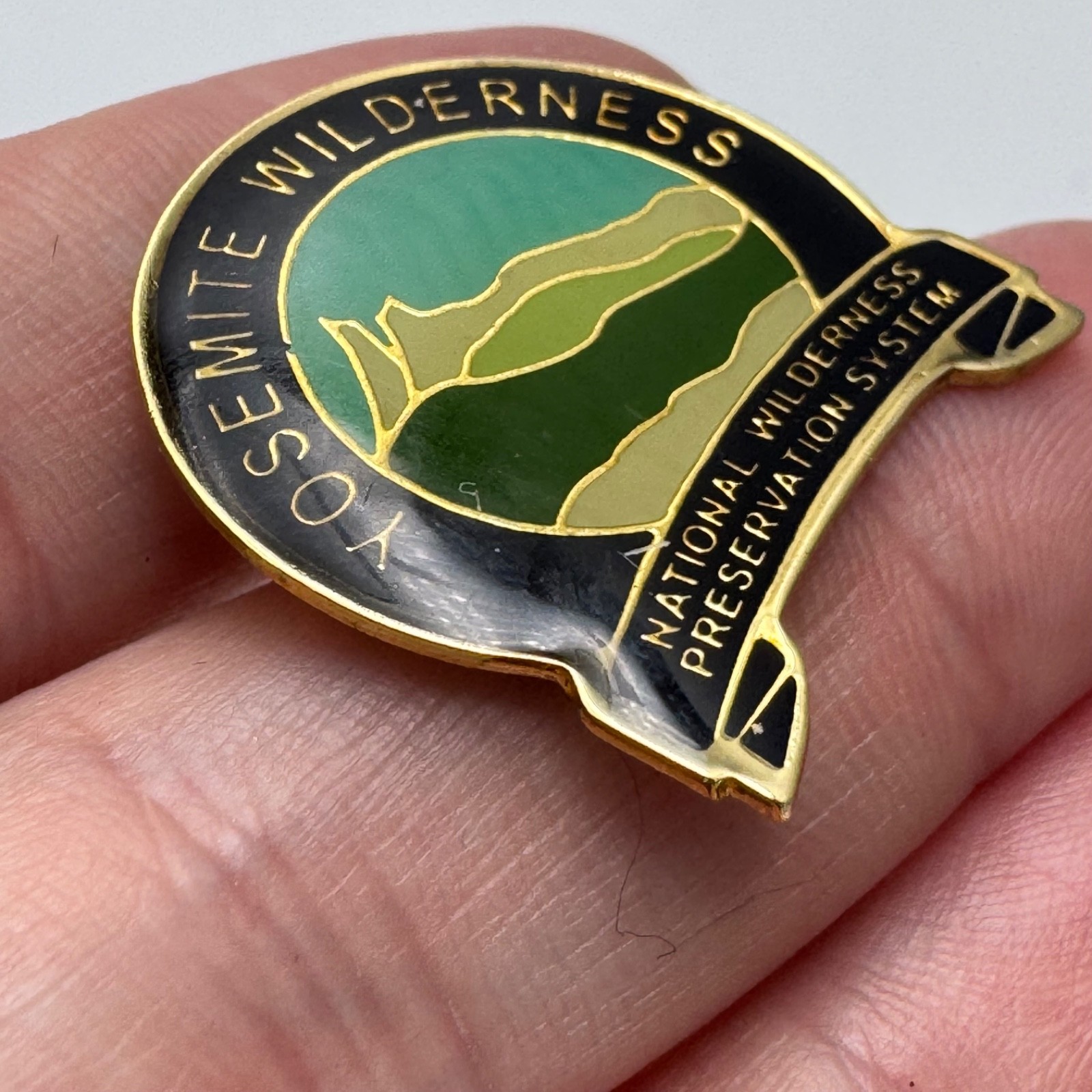Yosemite Wilderness National Wilderness System Lapel Pin Souvenir Travel Vintage