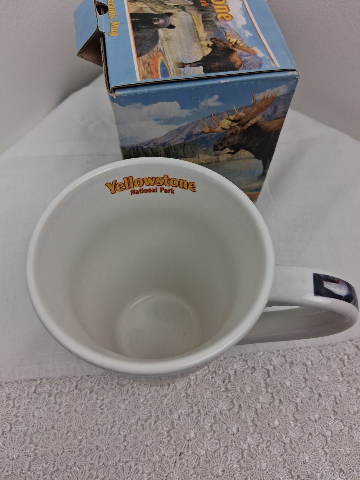 2010 Yellowstone National Park 16 Oz Souvenir Mug Cup In Box Bison Bear Moose