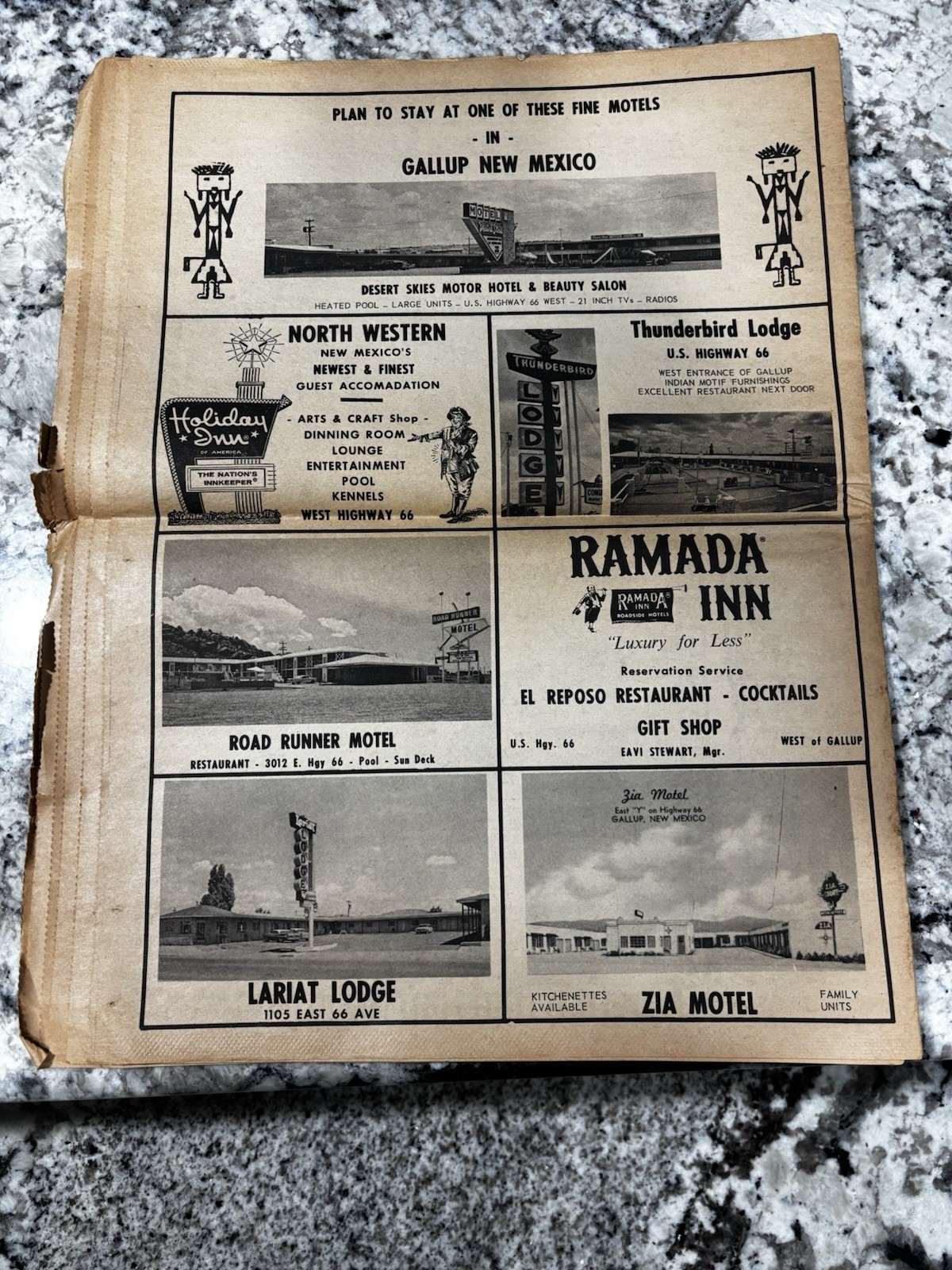 Vintage 1966 Navajoland Tourist Guide Route 66 Gallup NM Native American