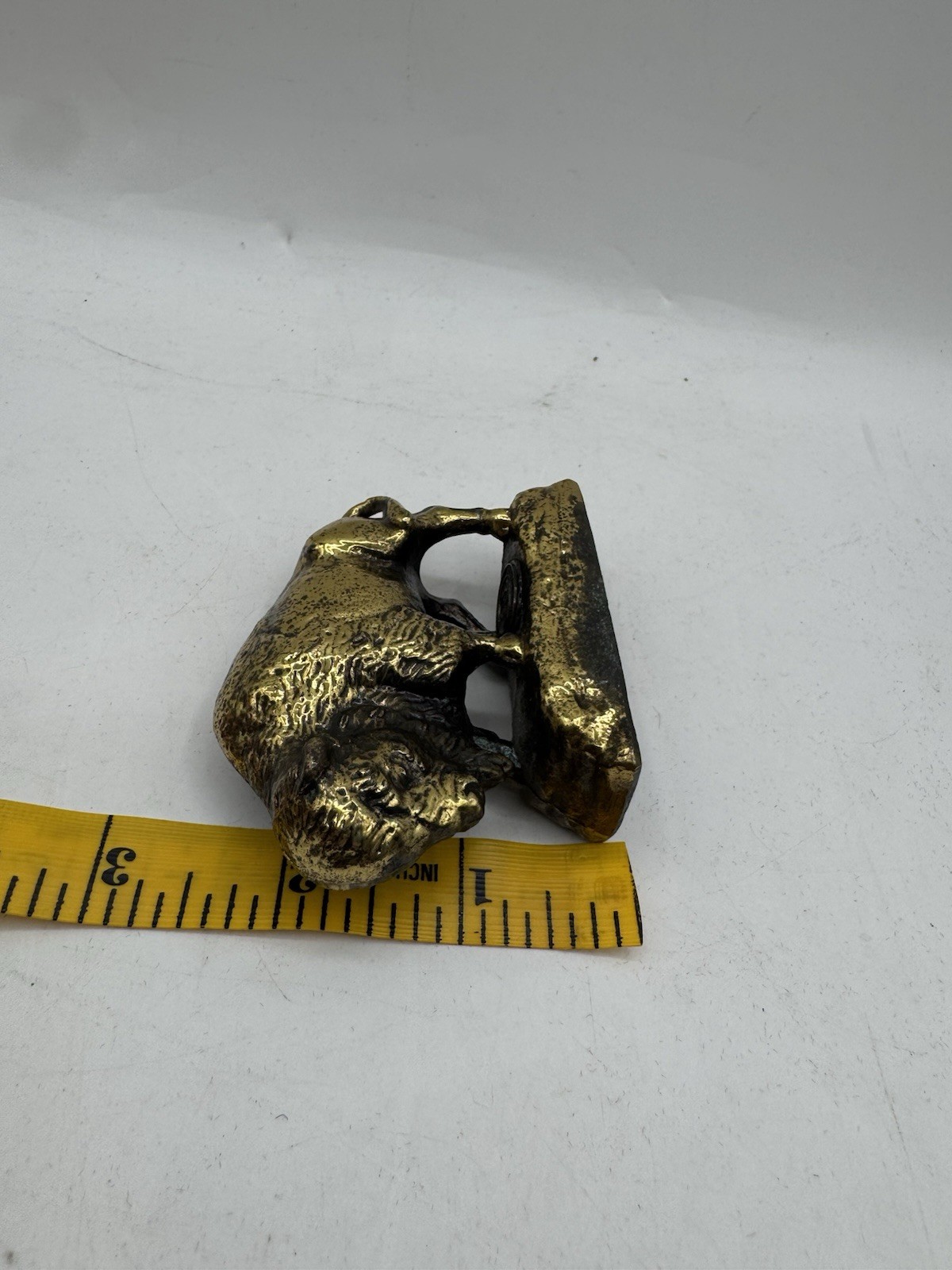 Badlands National Park South Dakota Lot Of 2 Brass Figurines Donkey+Buffalo