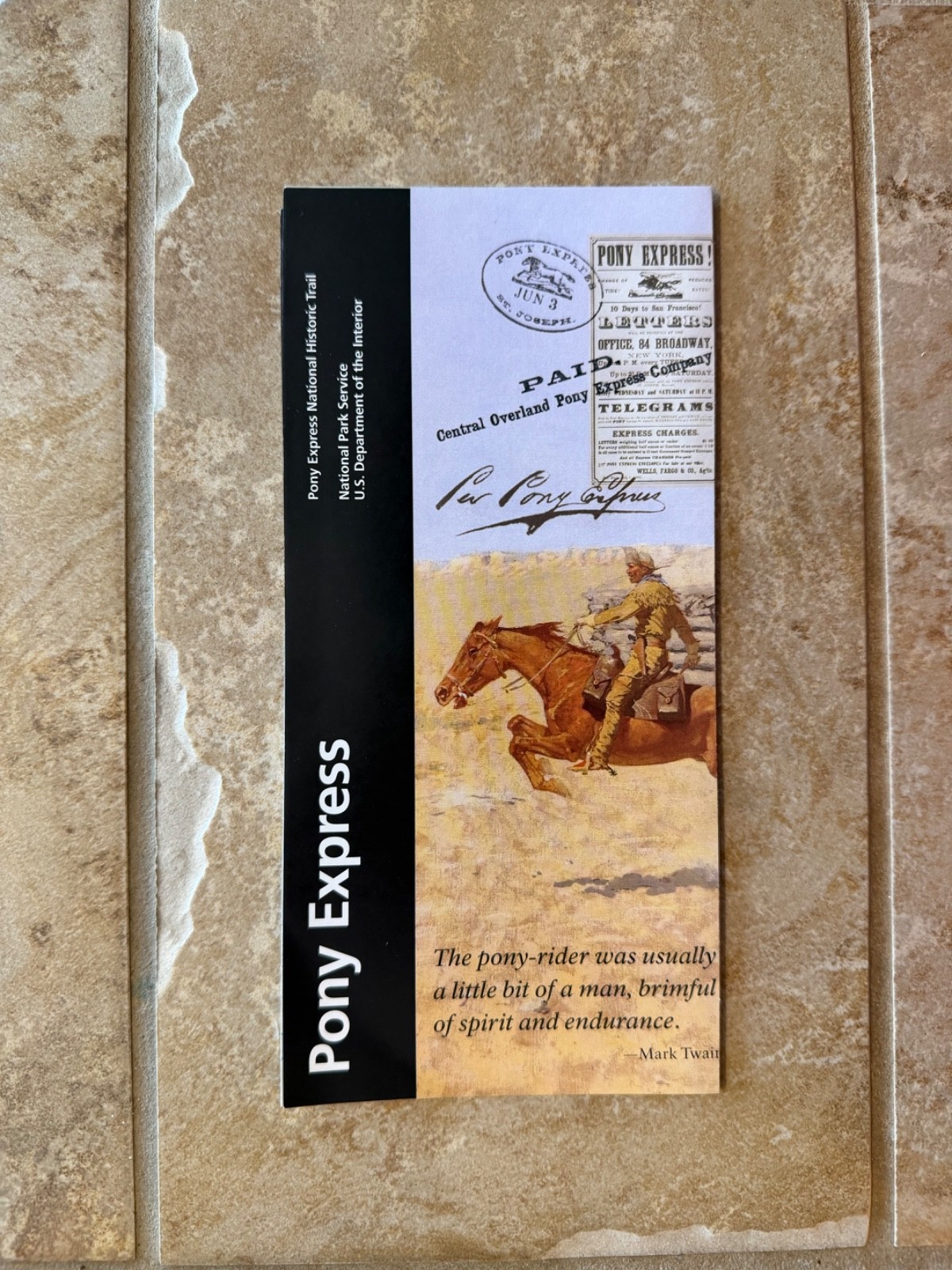 National Park Unigrid Map Pony Express National Historic Trail 2015