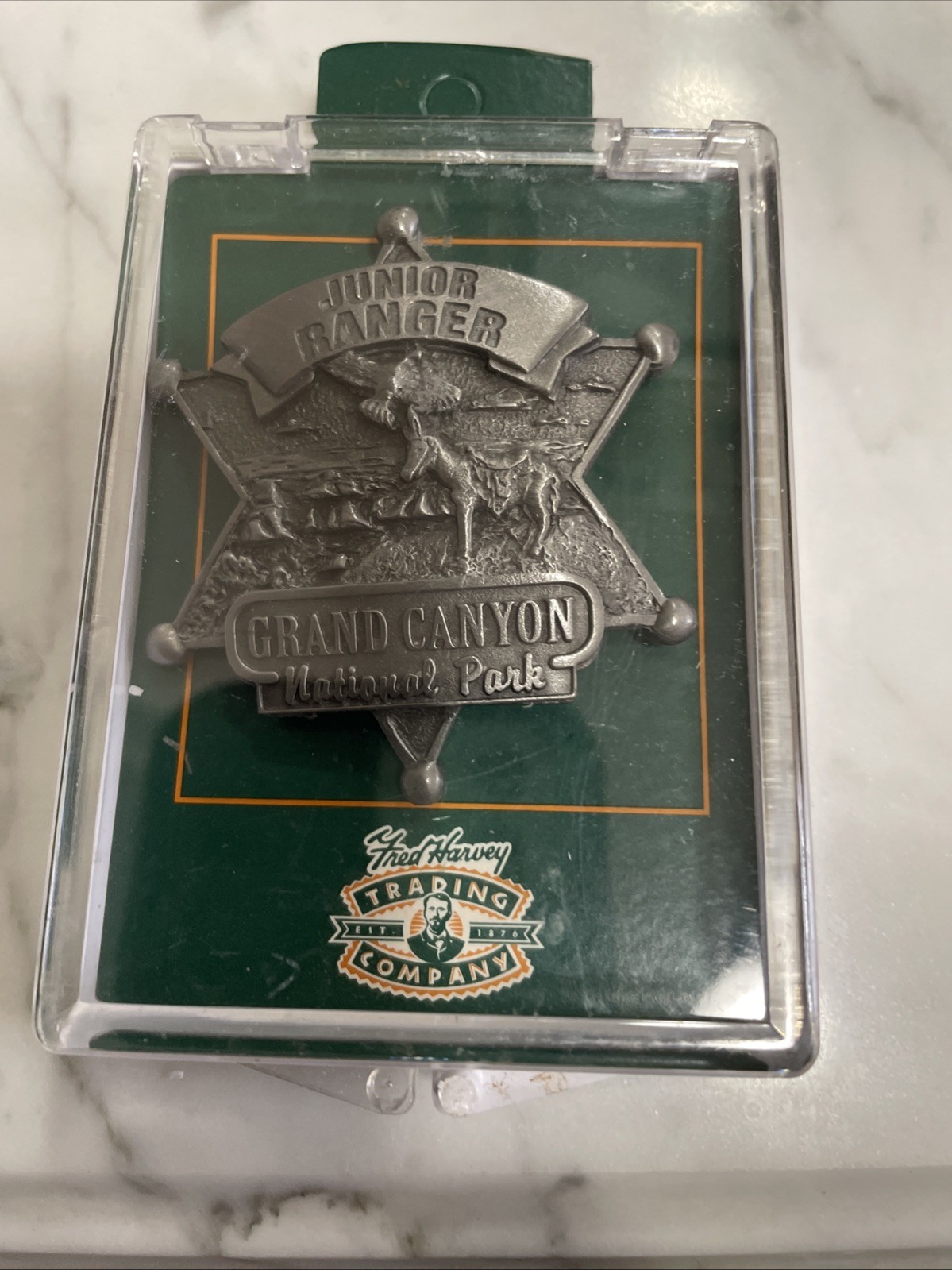 Vintage Junior Ranger Pin Badge Grand Canyon Fred Harvey Trading Brand New