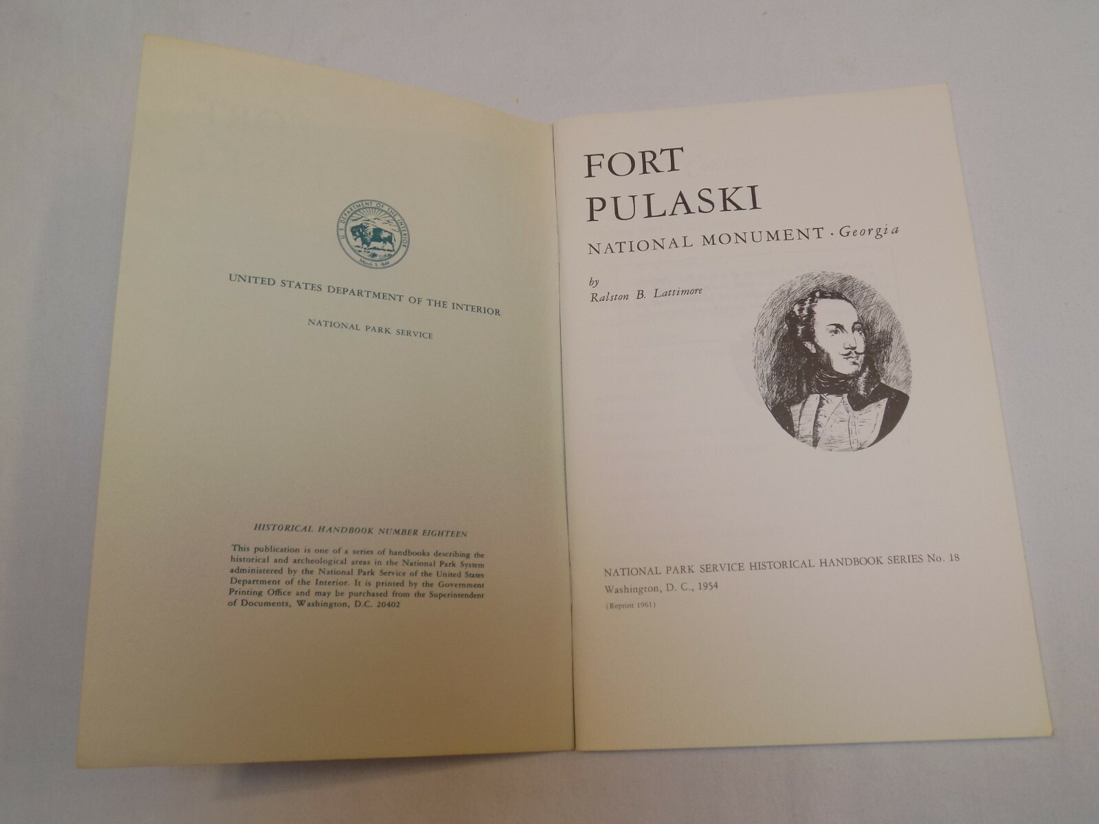 Fort Pulaski National Park Service Monument by Ralston B Lattimore Book Georgia