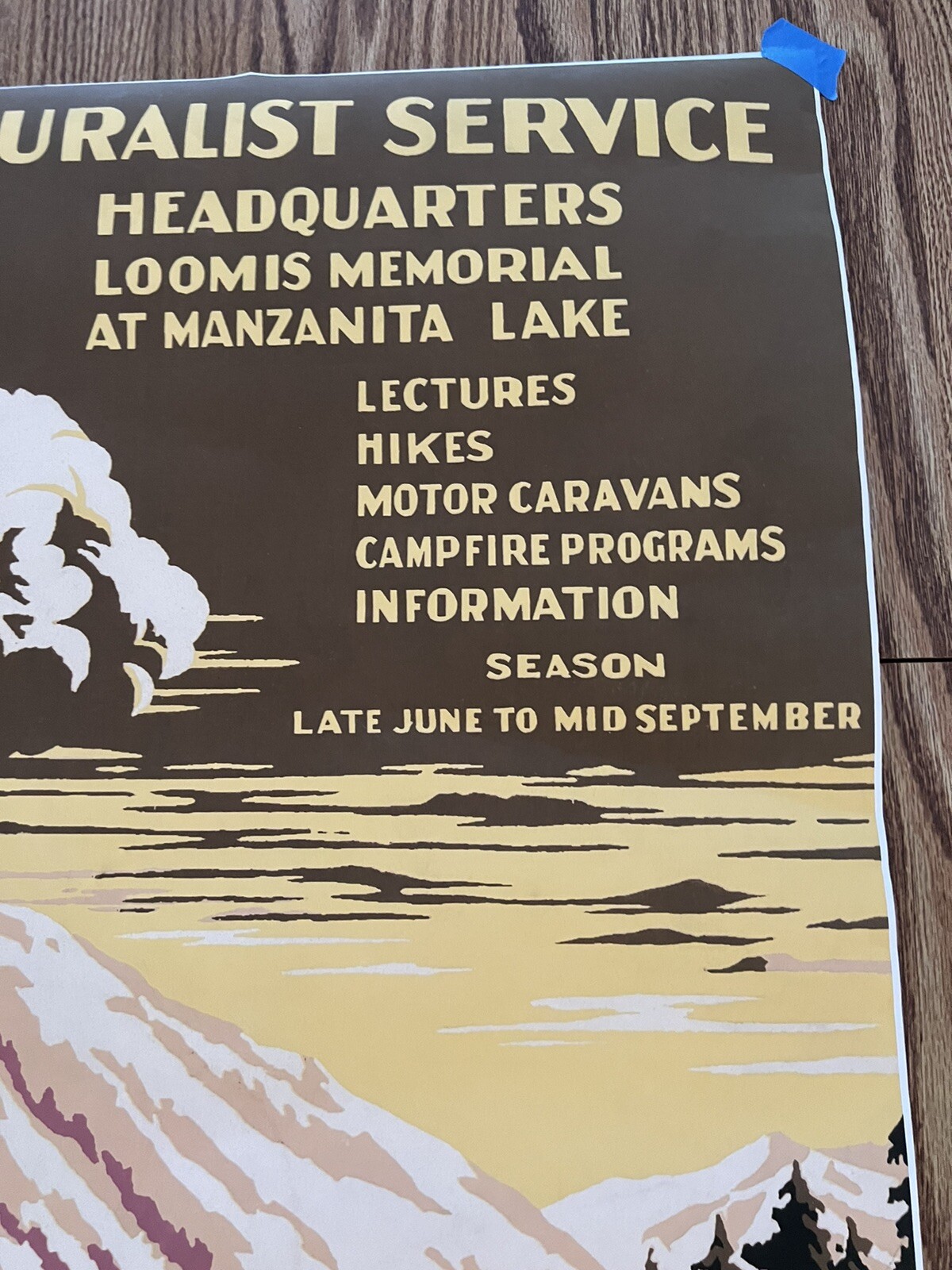 Lassen Volcanic National Park Travel Poster 24×34 U.S. Dept Of Interior 2012