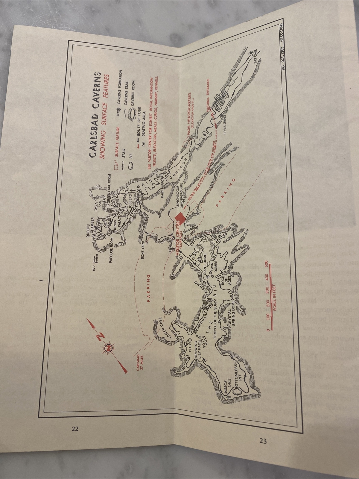 Carlsbad Caverns National Park New Mexico 1963 Pamphlet