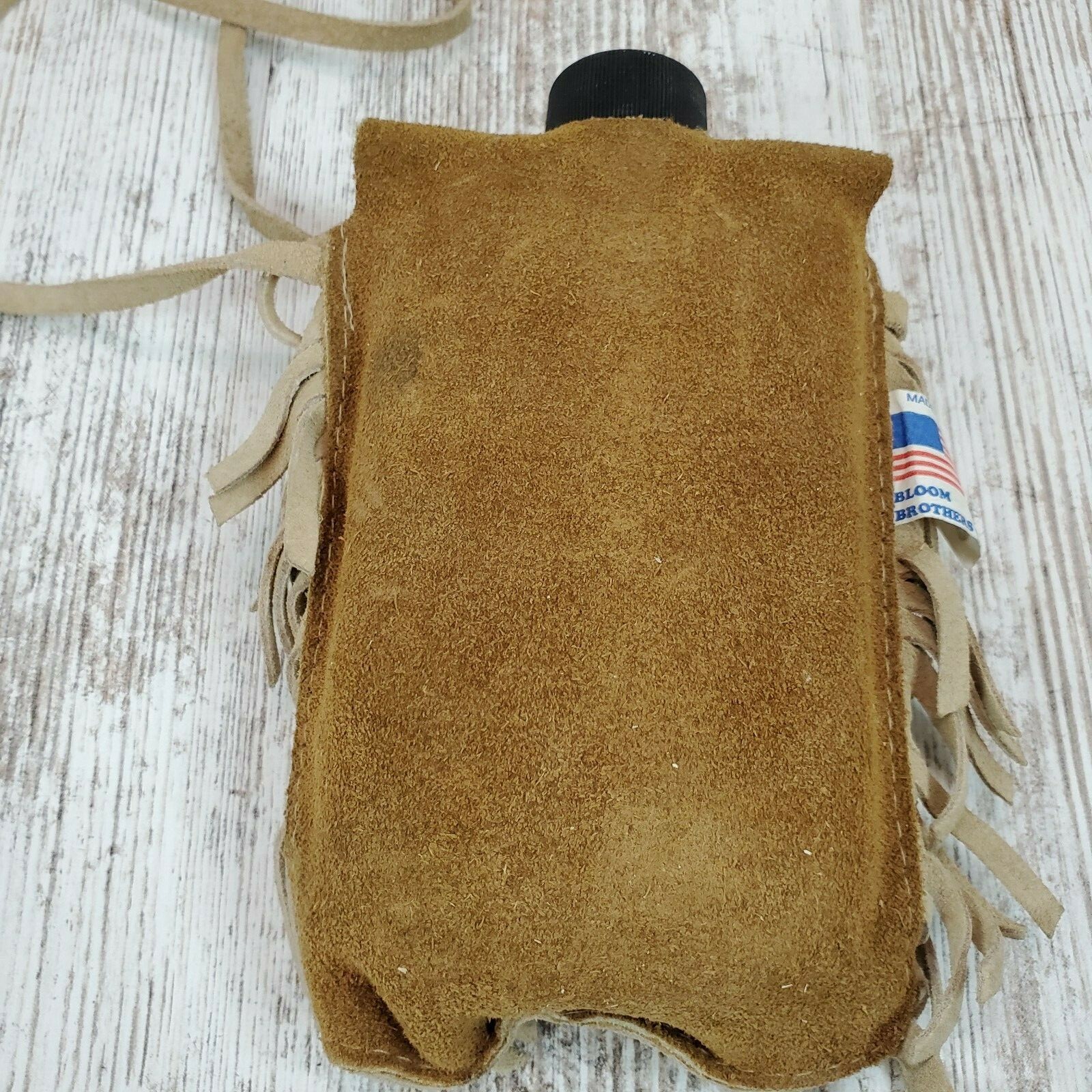 Vintage Bloom Brothers Leather Wisconsin Dells Whisky Water Flask L’il Buckaroo