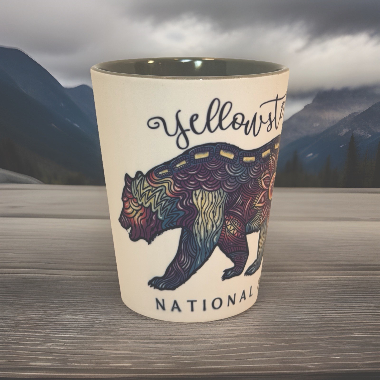 Yellowstone National Park Bubbling Bear Latte Mug 12 Oz Souvenir Memory Travel