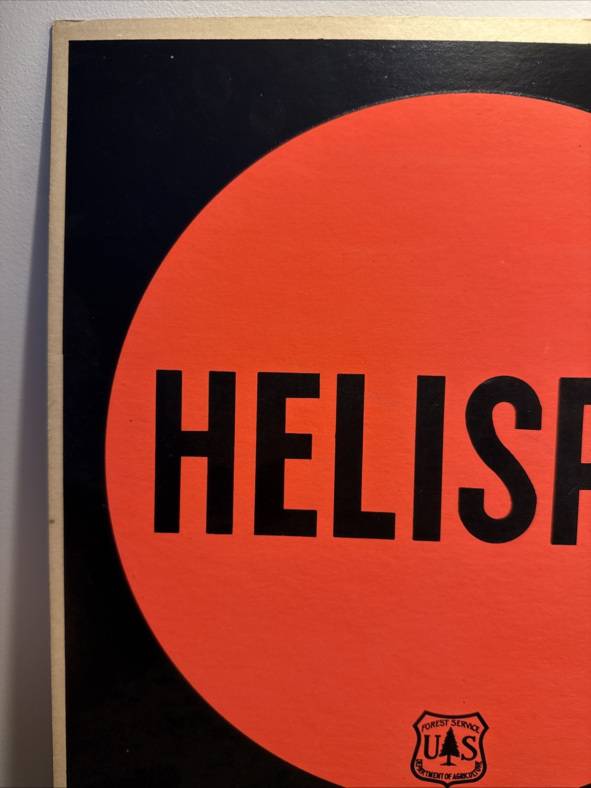 Rare Vintage Old Stock US Forestry Service HELISPOT Thick Cardboard 1975 P61-12