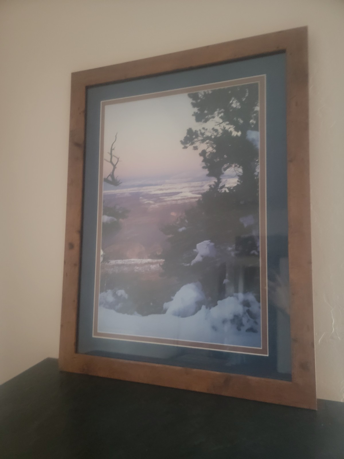 Grand Canyon Park Arizona – Winter – Framed Print Photo 24 X 32 Beautiful Frame