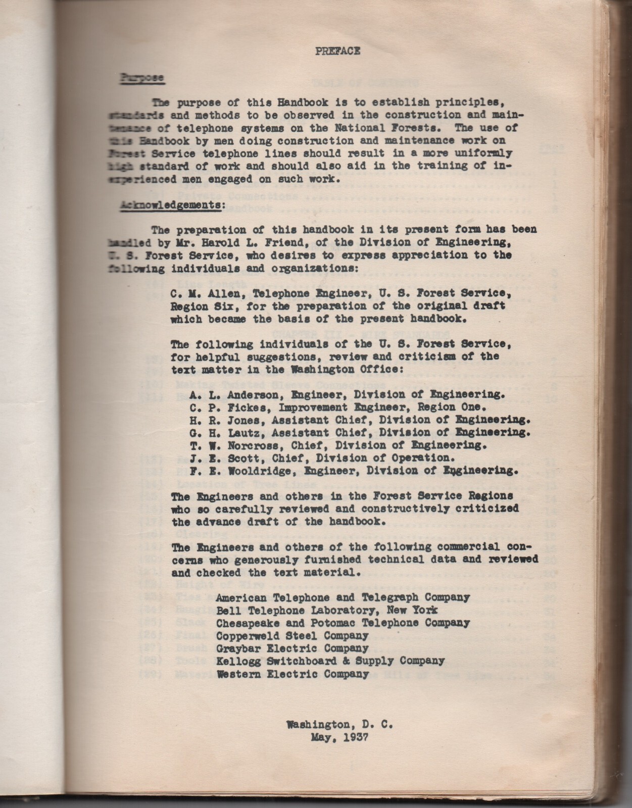 1937 – 1947 State of California Division of Forestry Telephone Systems Handbook