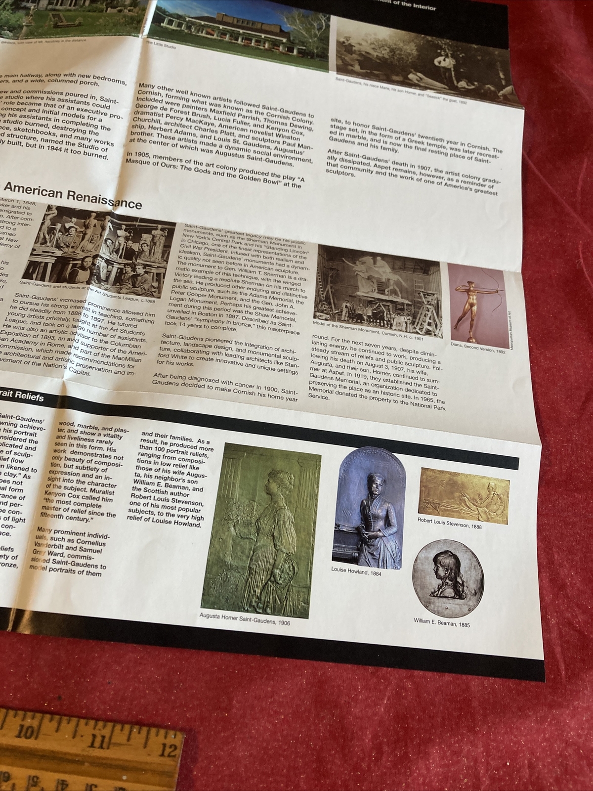 Vintage 1990’s Saint-Gaudens Official Map and Guide National Historic Site
