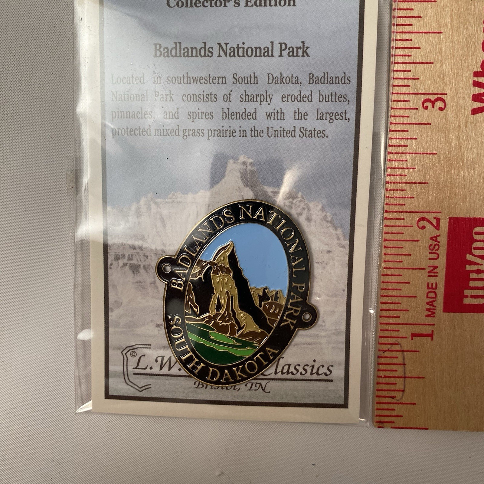 Badlands National Park Collector Ed South Dakota Hiking Walking Staff Medallion