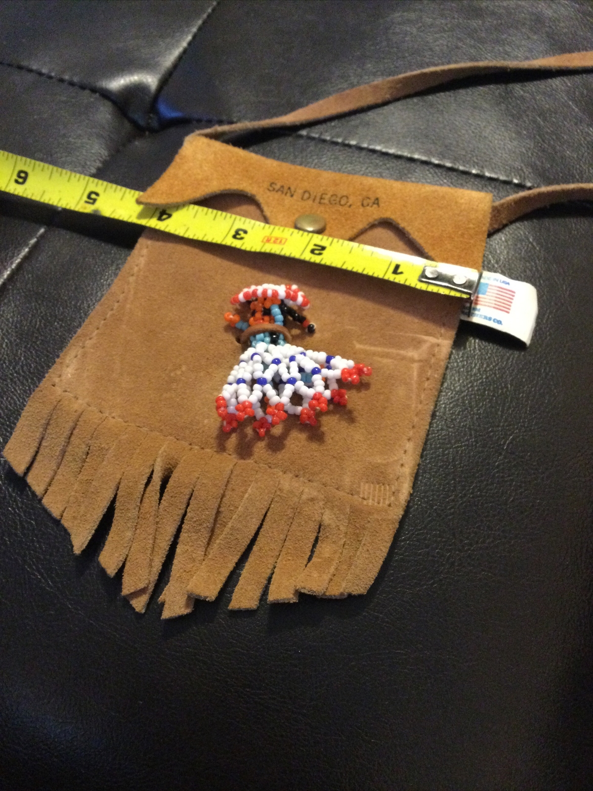 Vintage Bloom Brothers Company San Diego, CA Leather Pouch From Woolworths