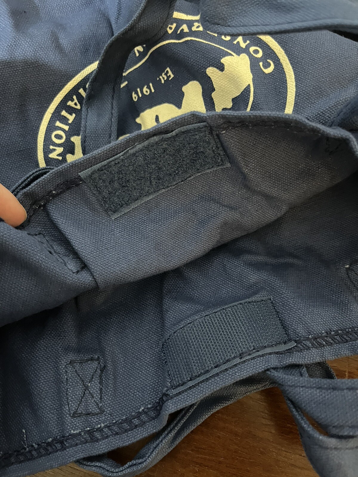 National Parks And Conservation Association Zip Up Tote bag Pouch Navy Canvas
