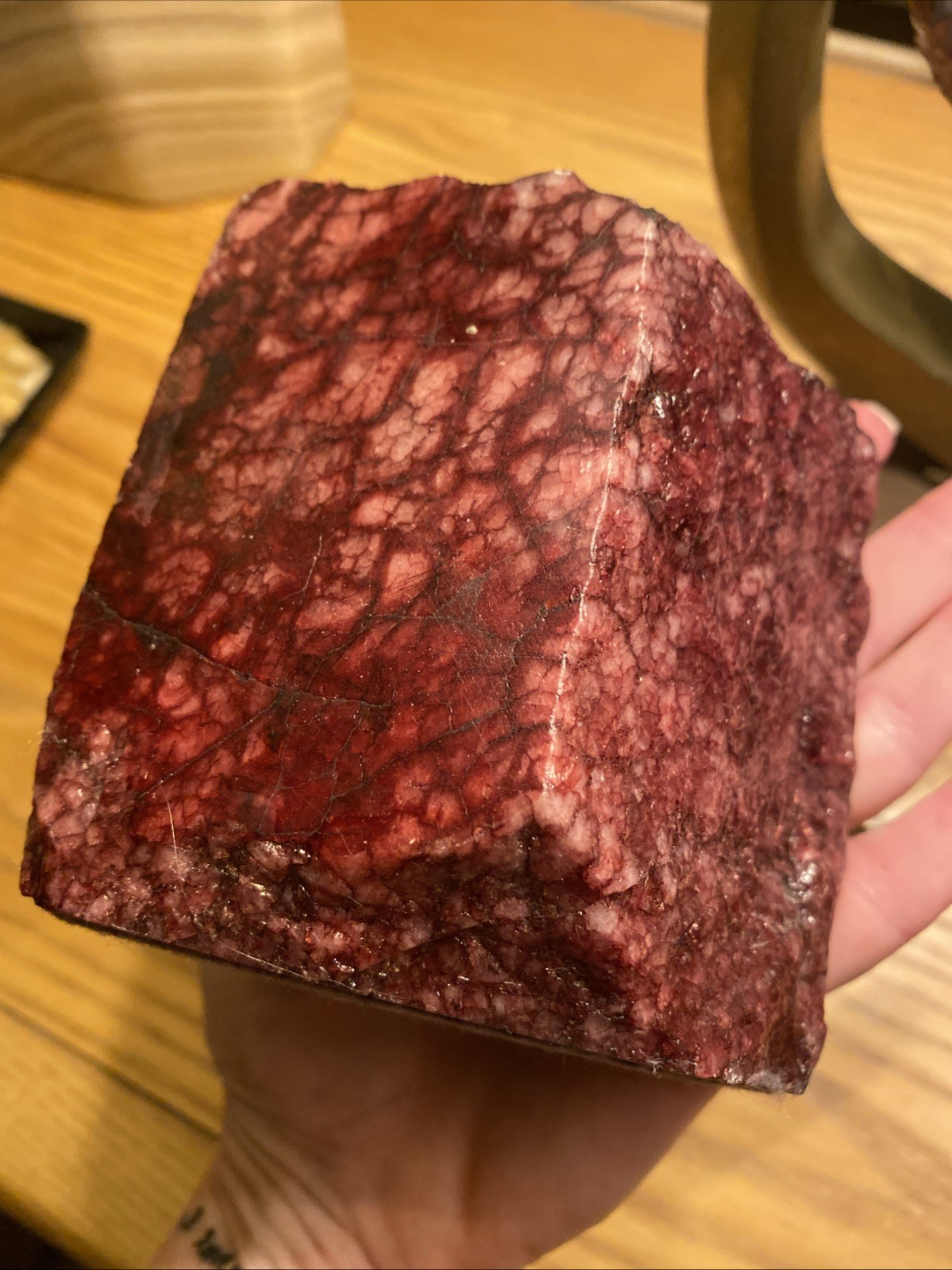 Vintage Yellowstone National Park Stone Rock Souvenir Pencil Holder ? Rough Ruby