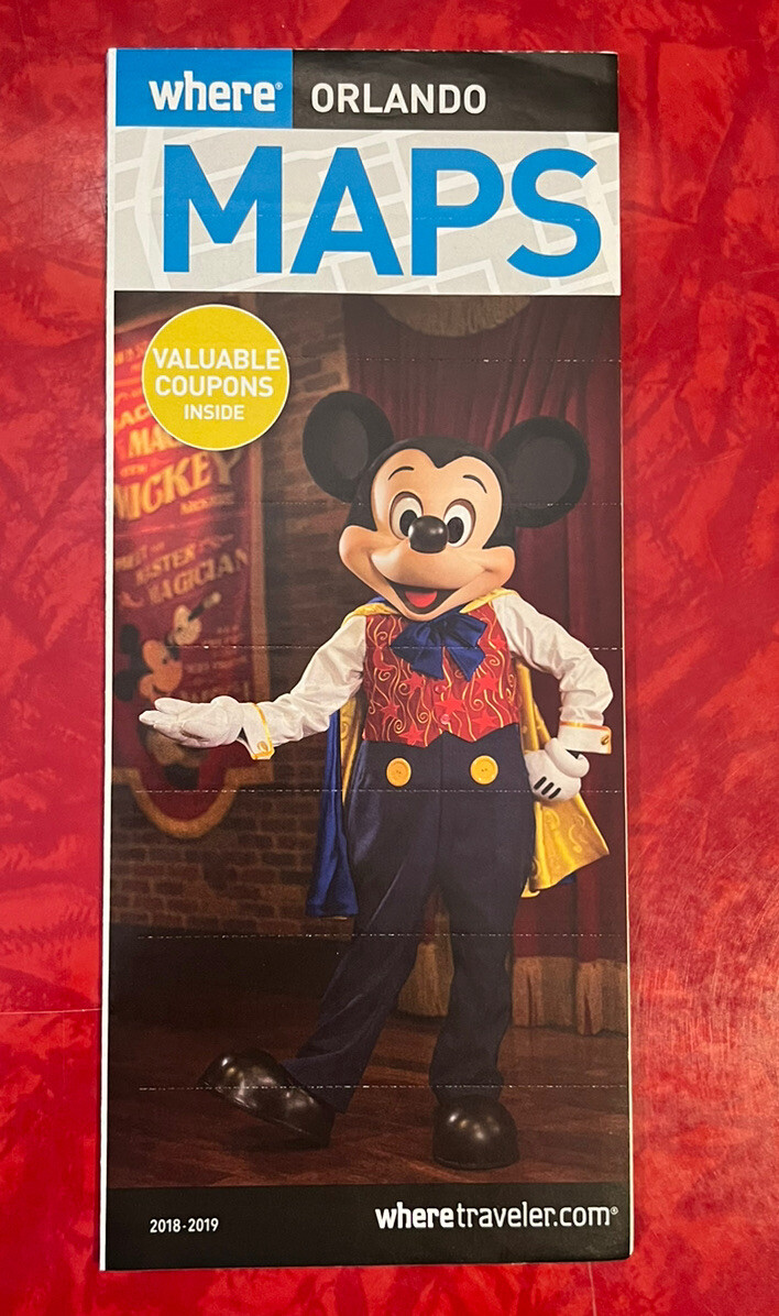 ORLANDO FLORIDA MAPS & VISITOR’S GUIDE 2018 – 2019 Mickey Mouse on Cover
