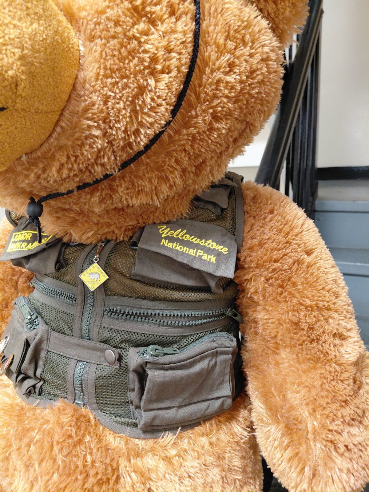 Yellowstone National Park Junior Ranger 37″ Teddy Bear Stuffed Plush w/ Pins NWT