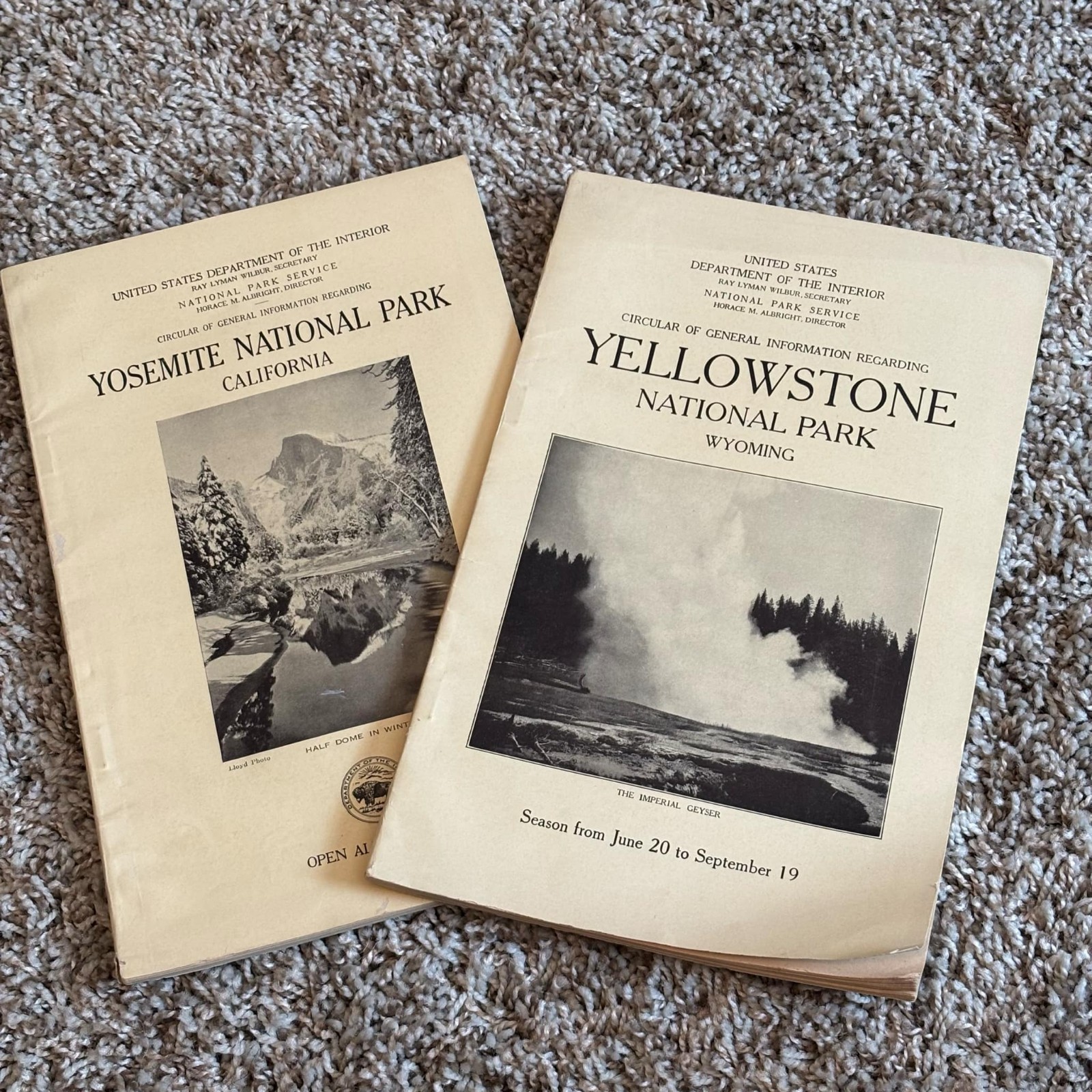 1930s Yellowstone Circular Guidebook Set Wyoming California Vtg Ephemera RARE