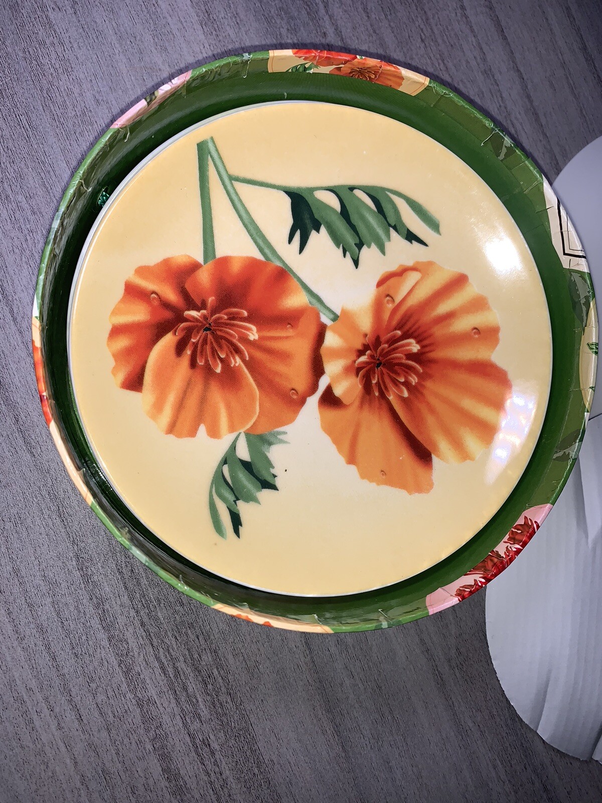 YOSEMITE FLORAL DESSERT PLATES: SET OF 4 YOSEMITE DNC PARKS AND RESORTS 6” NIB