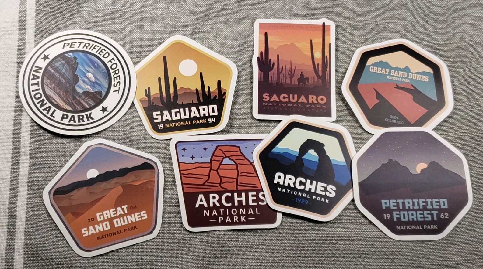 National Park Stickers Lot Of 8 Southwest US Arizona Colorado Utah C38-2