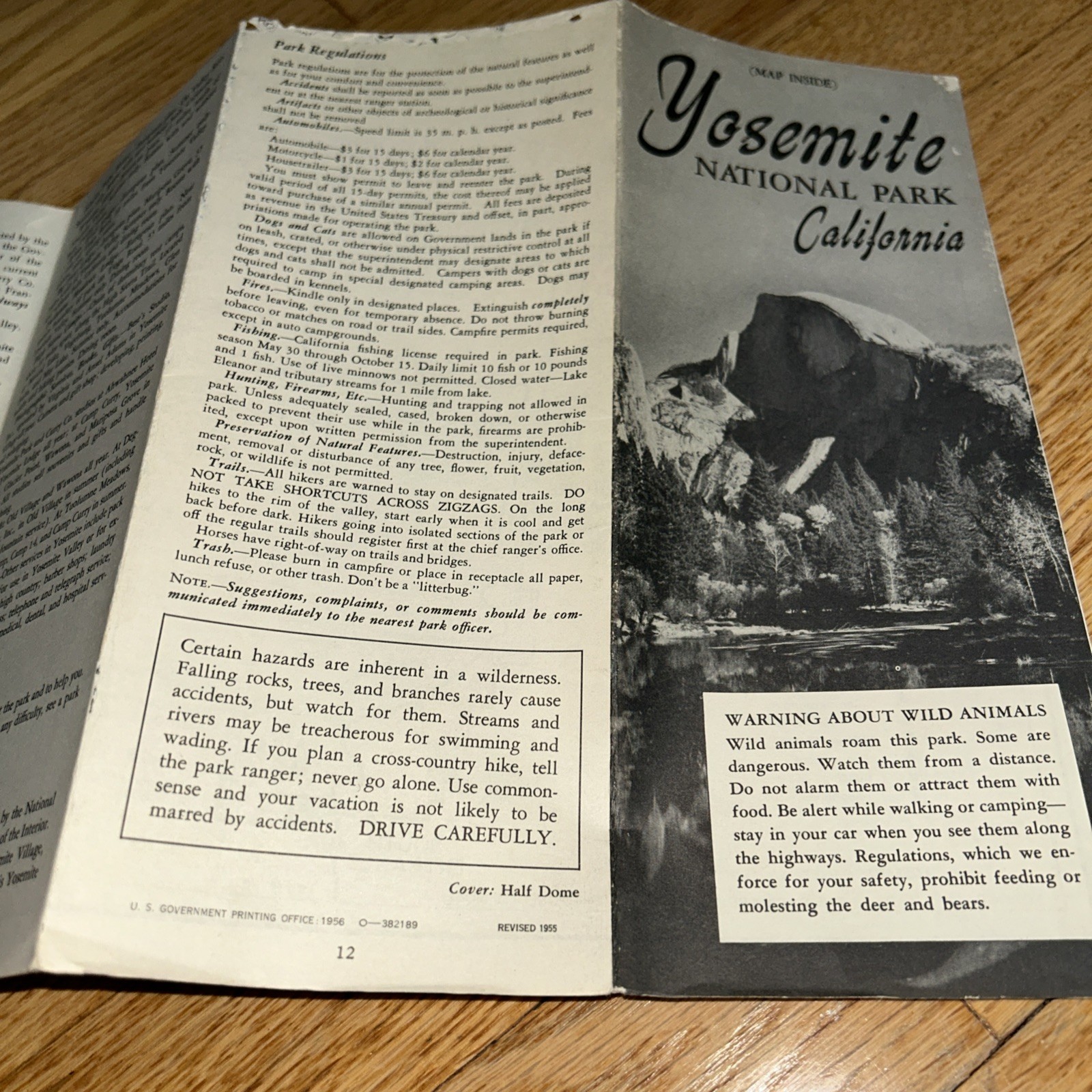 3 – YOSEMITE NATIONAL PARK National Park Service GUIDE Brochures 1951 1955 1963