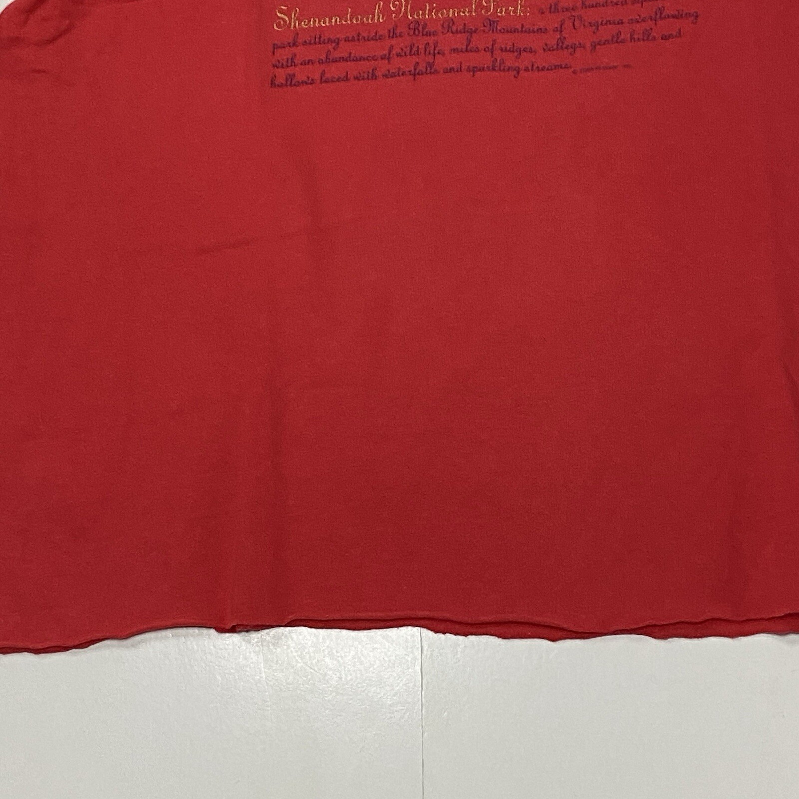Vintage 90s T Shirt Shenandoah National Park Embroidered Deer Cut Off Grunge