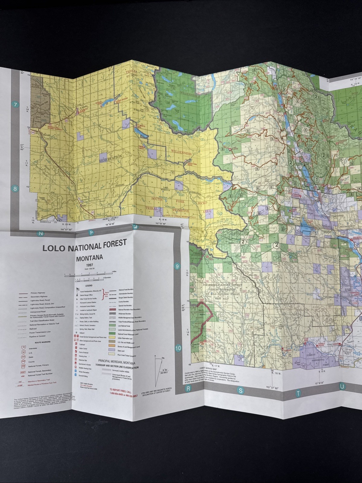 National Forest Map – Lolo – Seeley Lake – Montana 1997 Recreation Guide