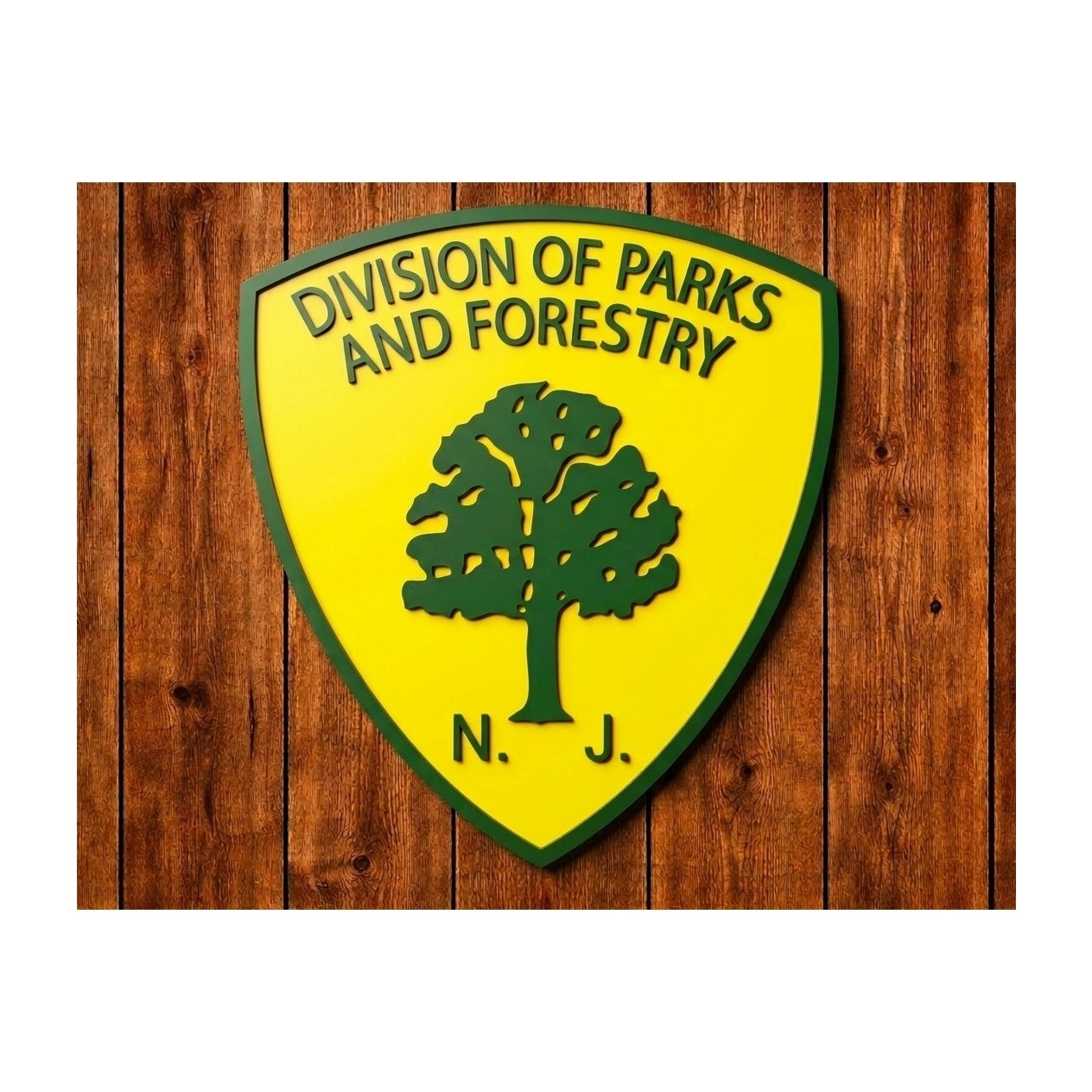 New Jersey Division of Parks and Forestry Sign Agriculture DNR Park Woods Tree