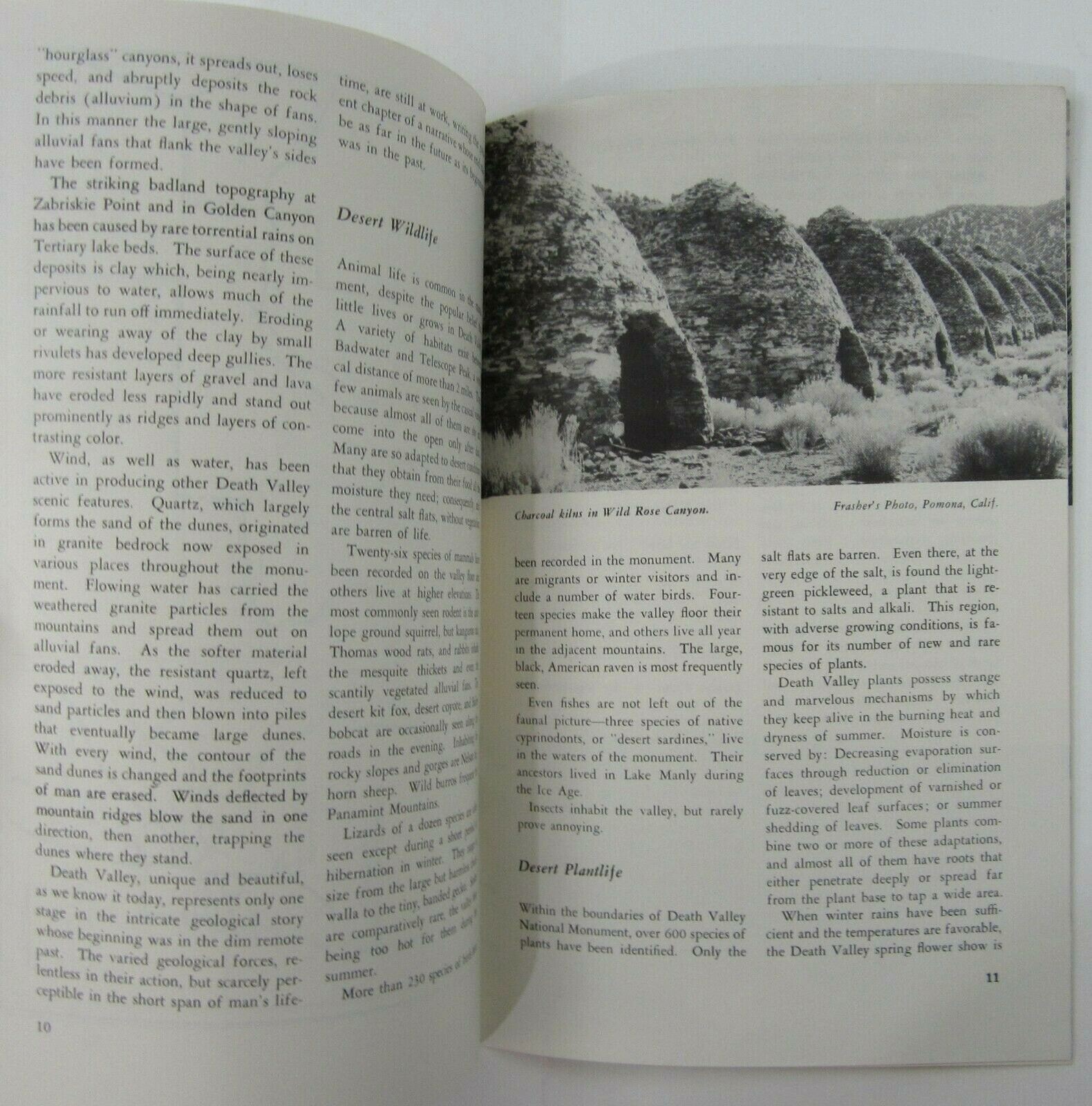 Vintage Death Valley Mojave Desert History National Monument Travel Booklet 1958