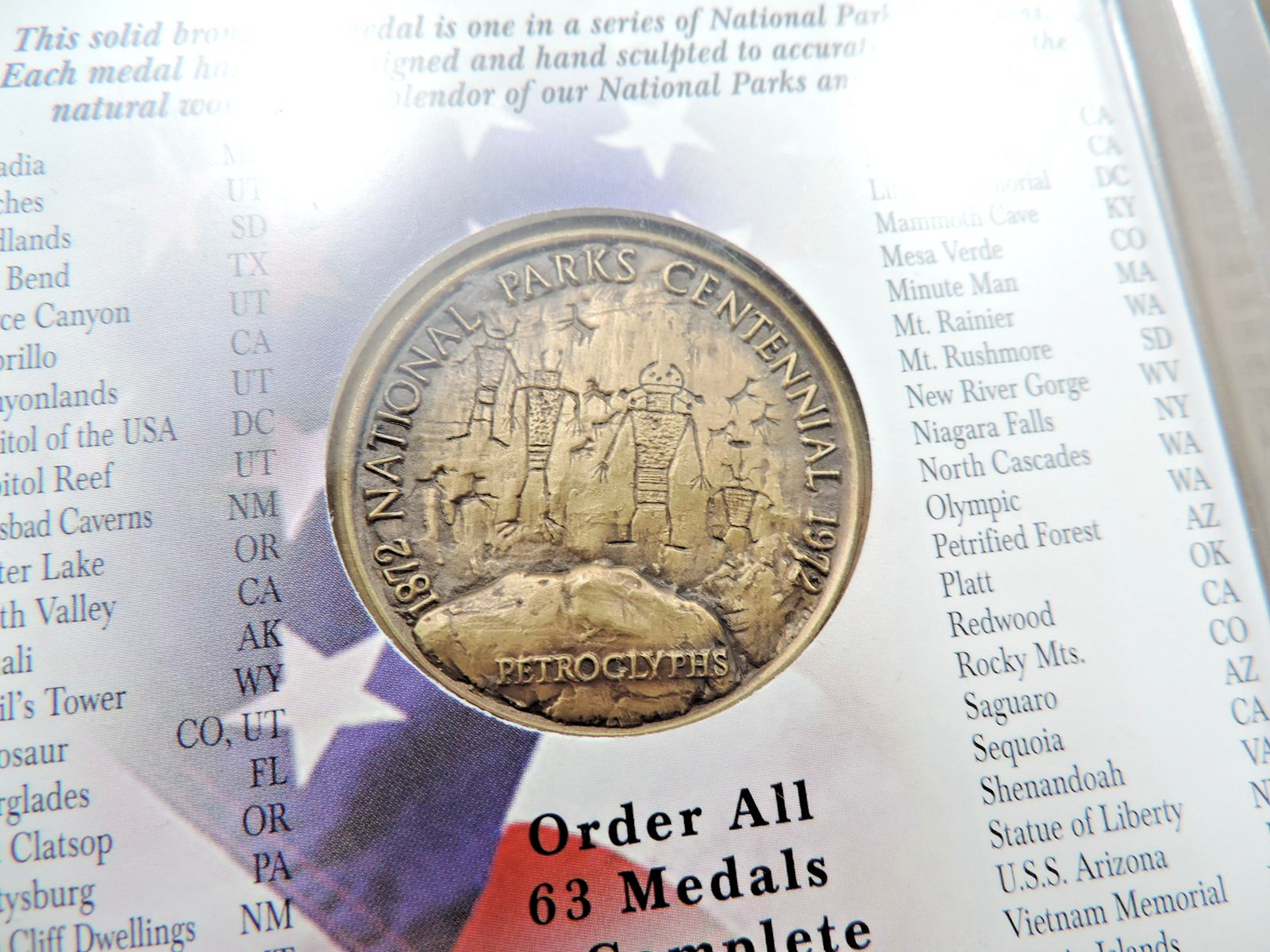 Capitol Reef National Park 1971 National Park & Monument Medals Solid Bronze