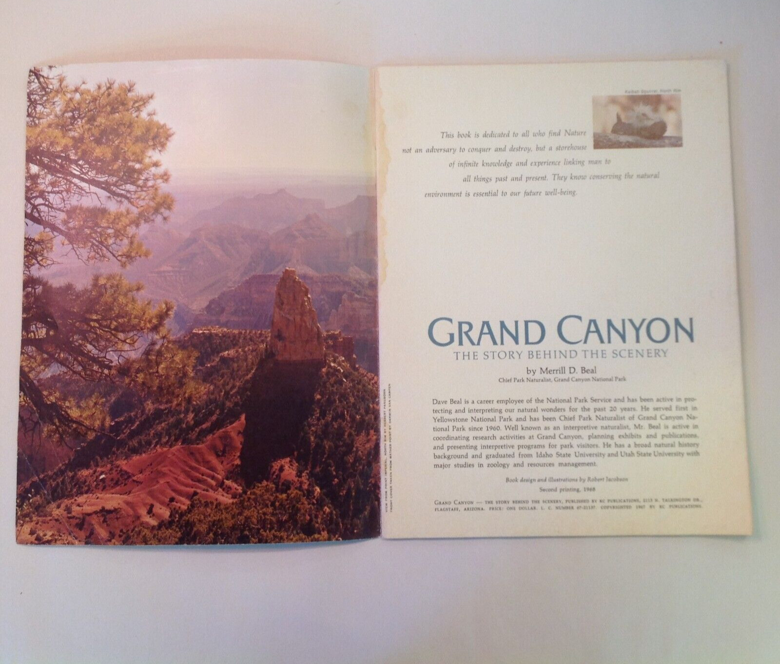 Vtg 1968 KC Publications Grand Canyon: The Story Behind the Scenery Color Album