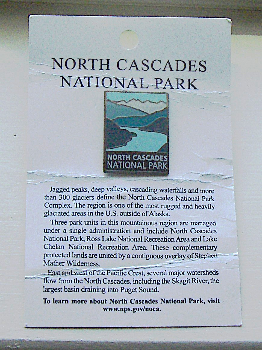 Eagle River Designs NORTH CASCADES National Park WA Washington Pin
