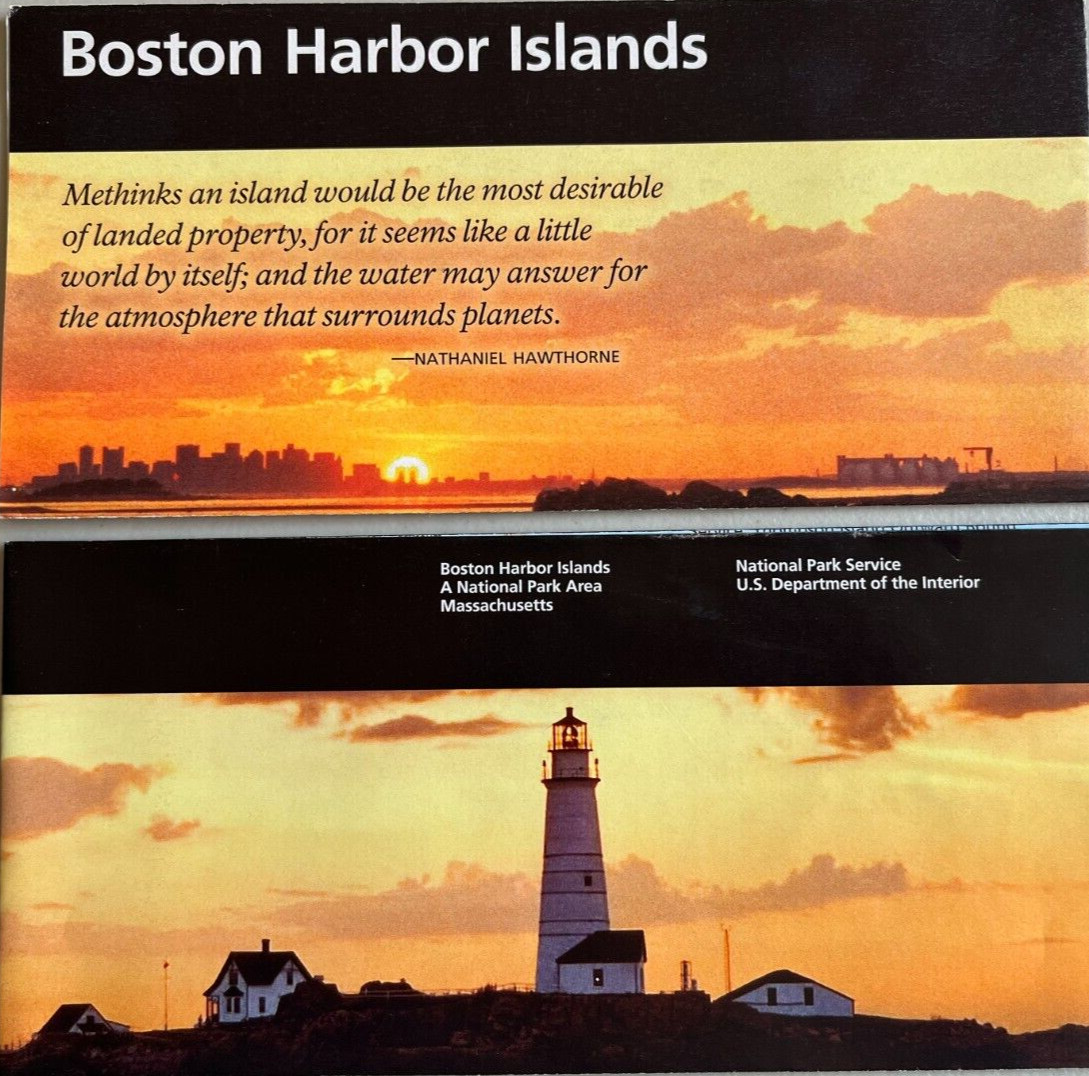 New BOSTON HARBOR ISLANDS NATIONAL PARK SERVICE UNIGRID BROCHURE/MAP GPO 2024