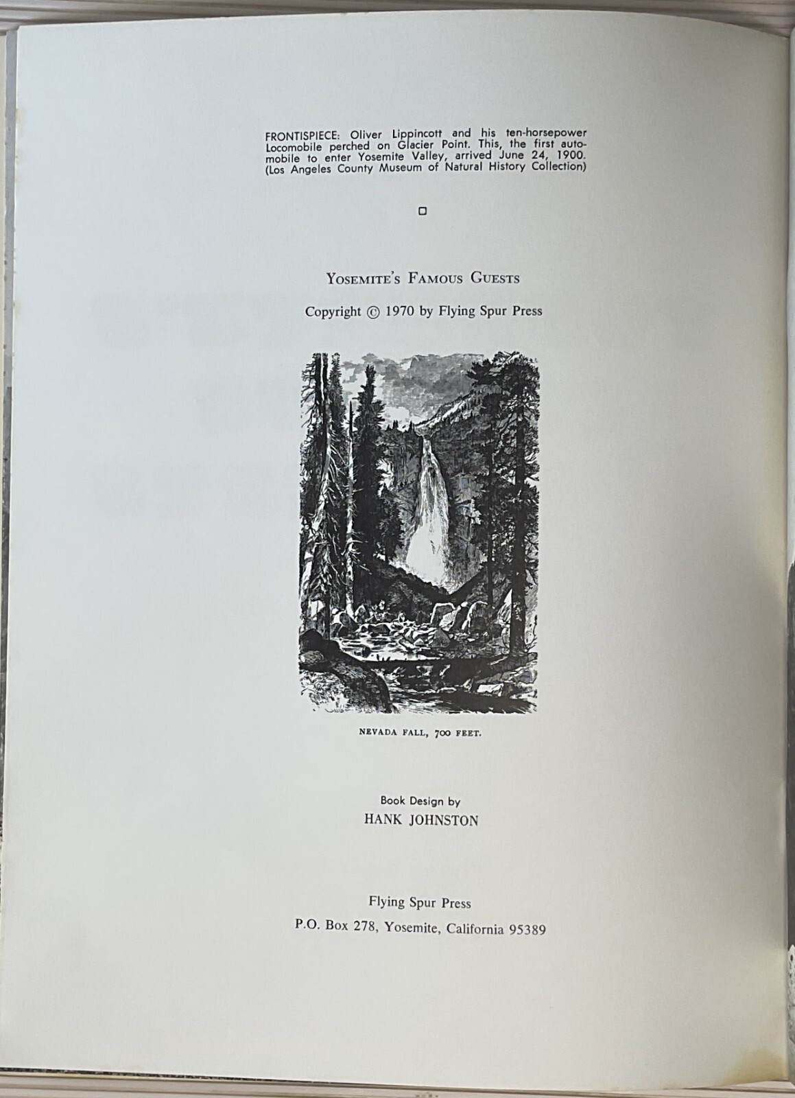 1970 Yosemites Famous Guests by Shirley Sargent & The Sequoias of Yosemite Park